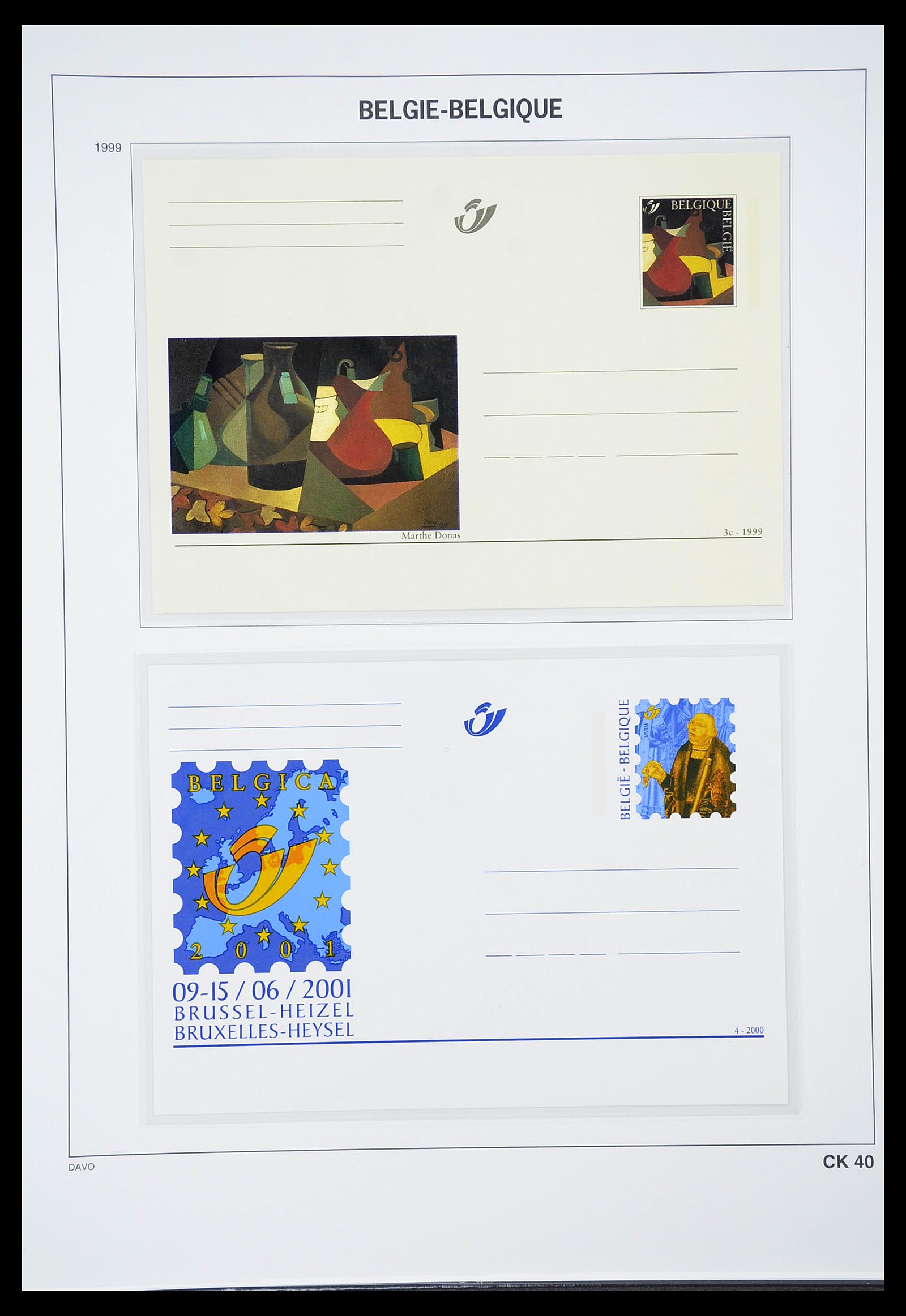 34639 053 - Stamp Collection 34639 Belgium postal cards 1971-2010.