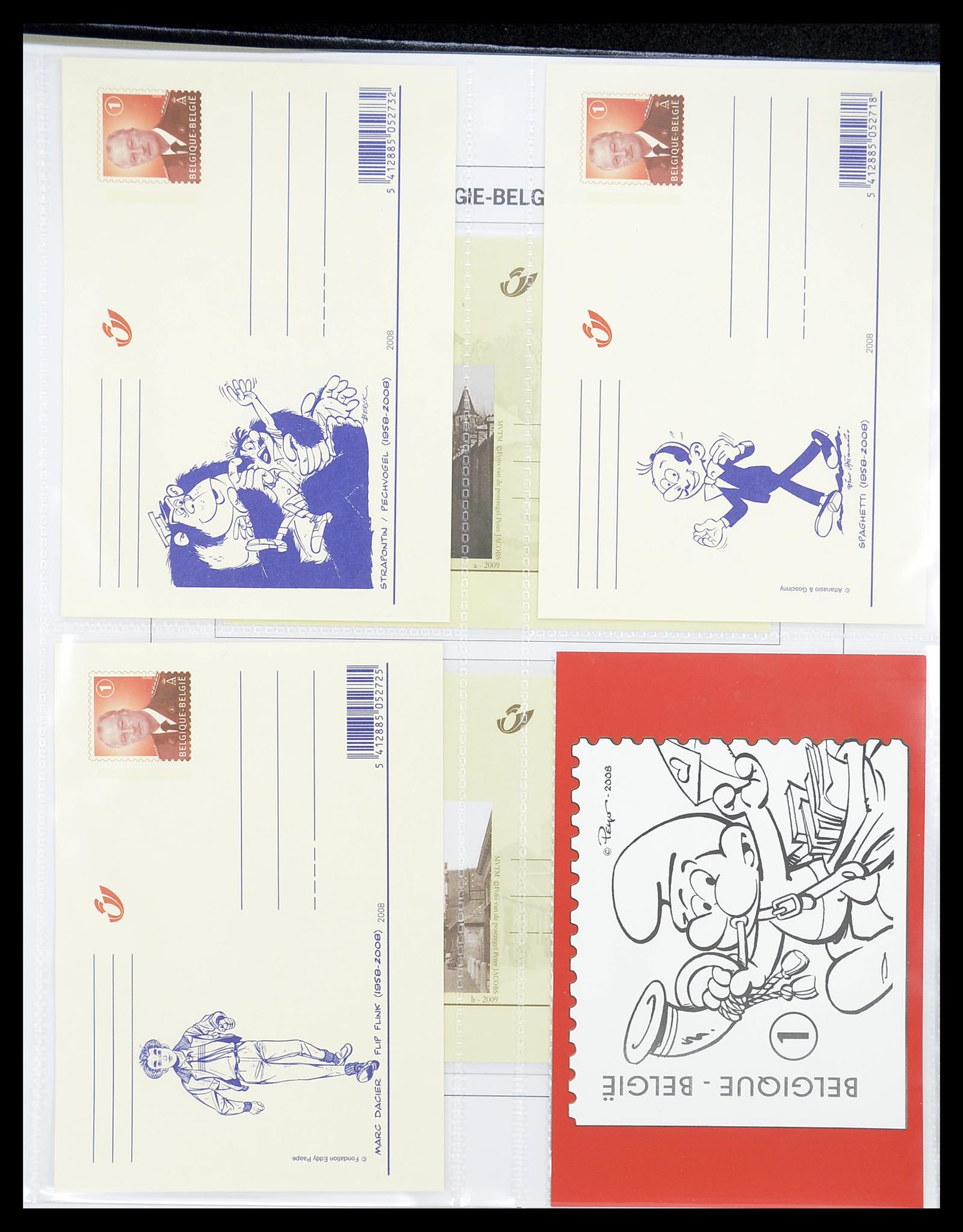 34639 124 - Stamp Collection 34639 Belgium postal cards 1971-2010.