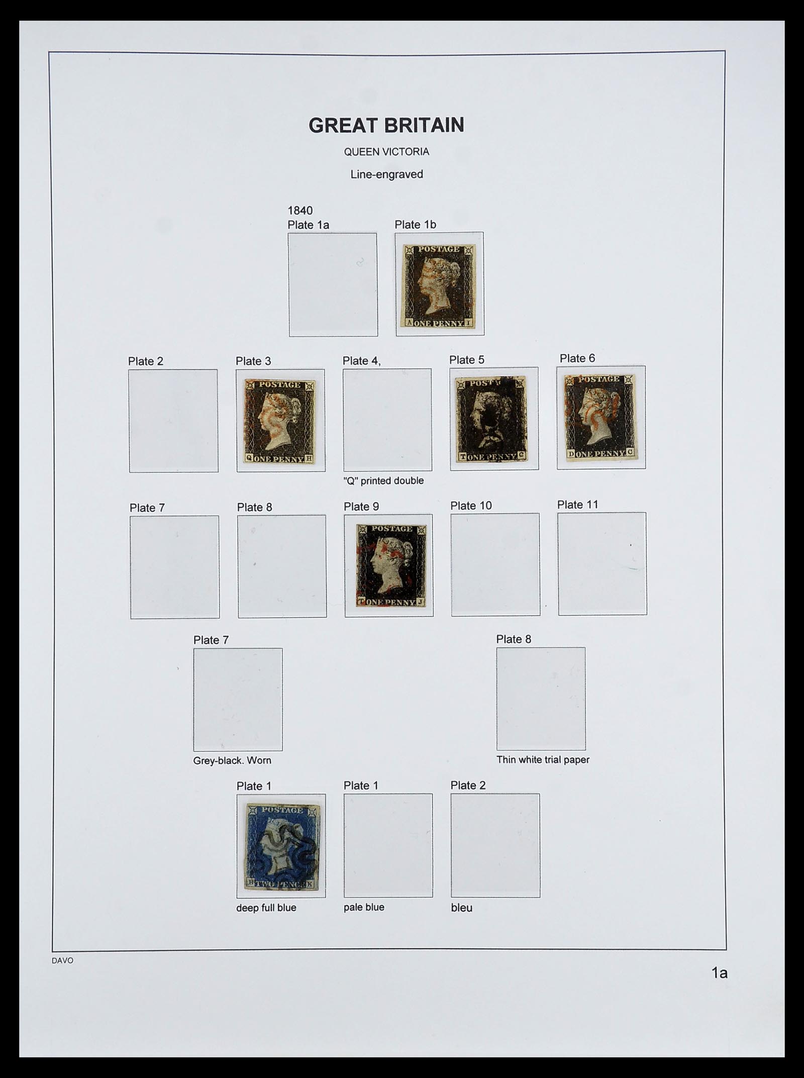 34640 001 - Postzegelverzameling 34640 Engeland 1840-1951.