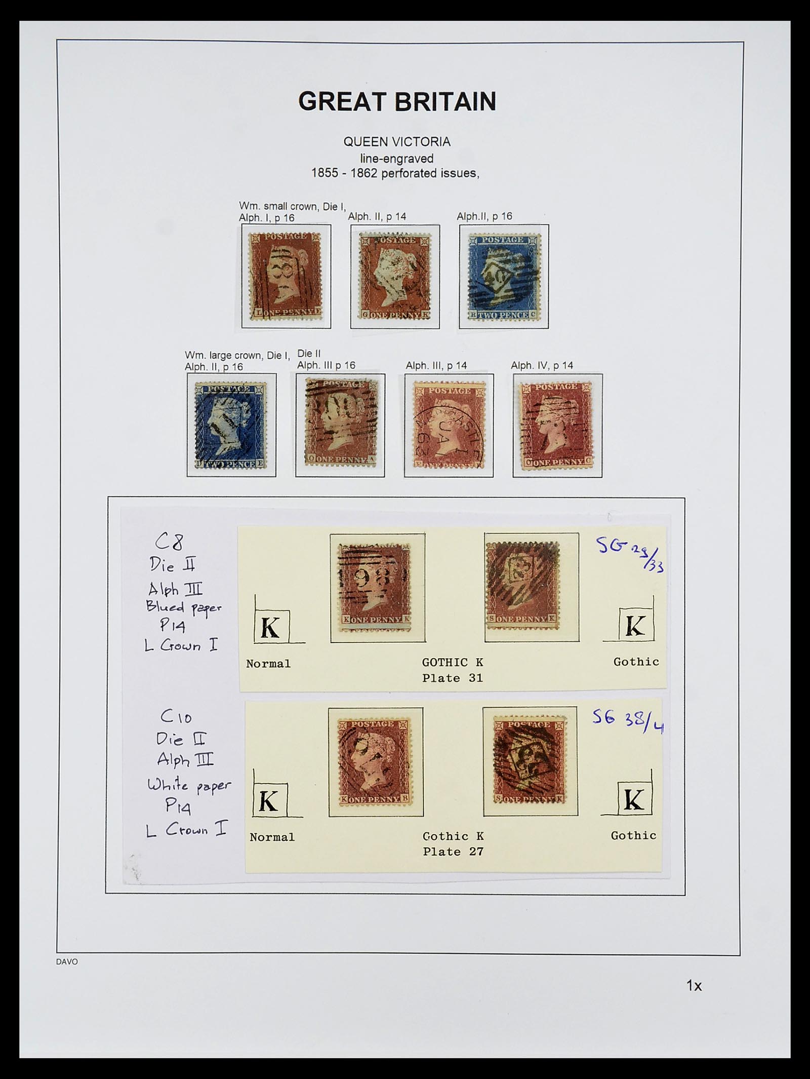 34640 012 - Postzegelverzameling 34640 Engeland 1840-1951.