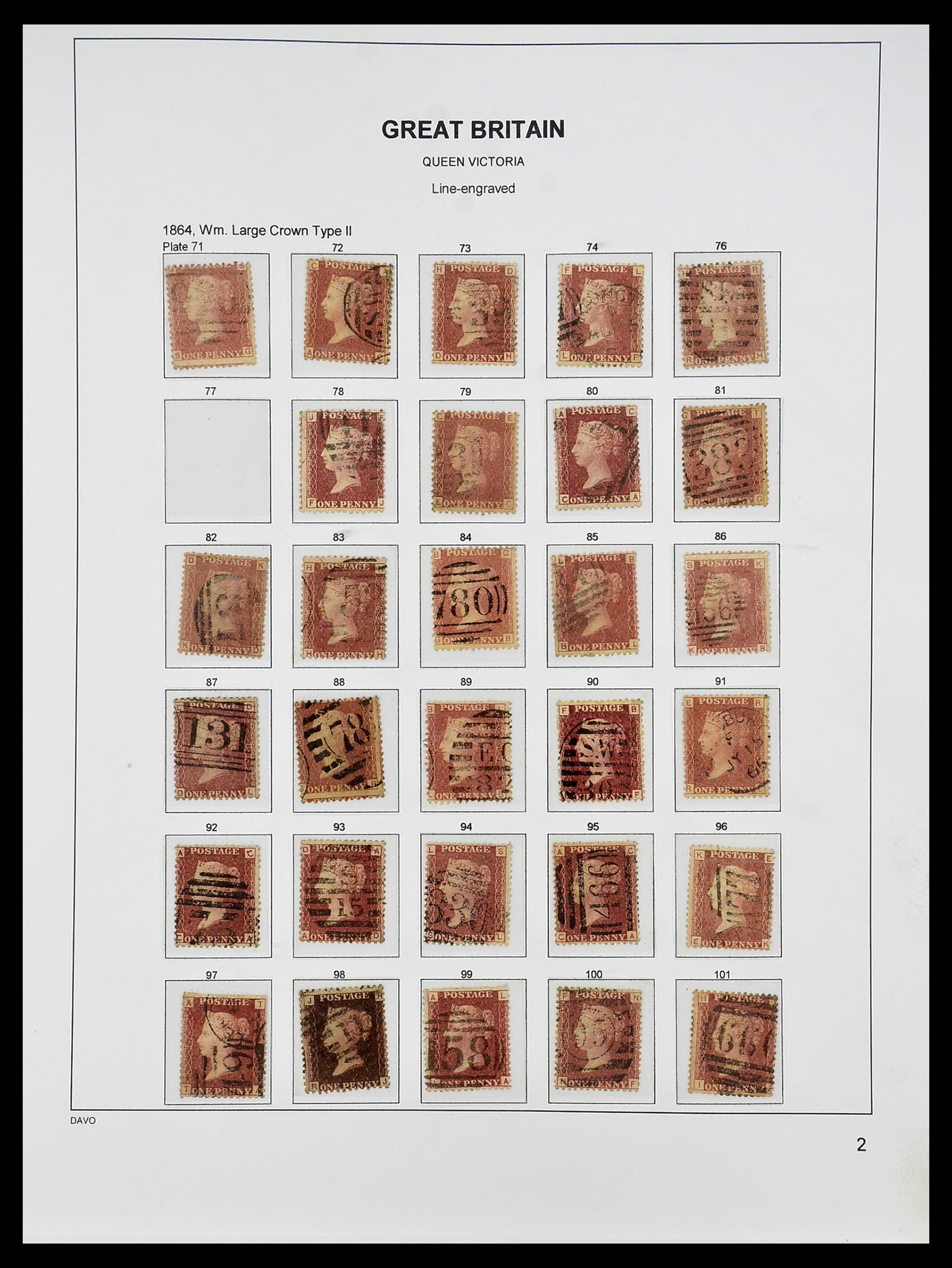 34640 013 - Postzegelverzameling 34640 Engeland 1840-1951.