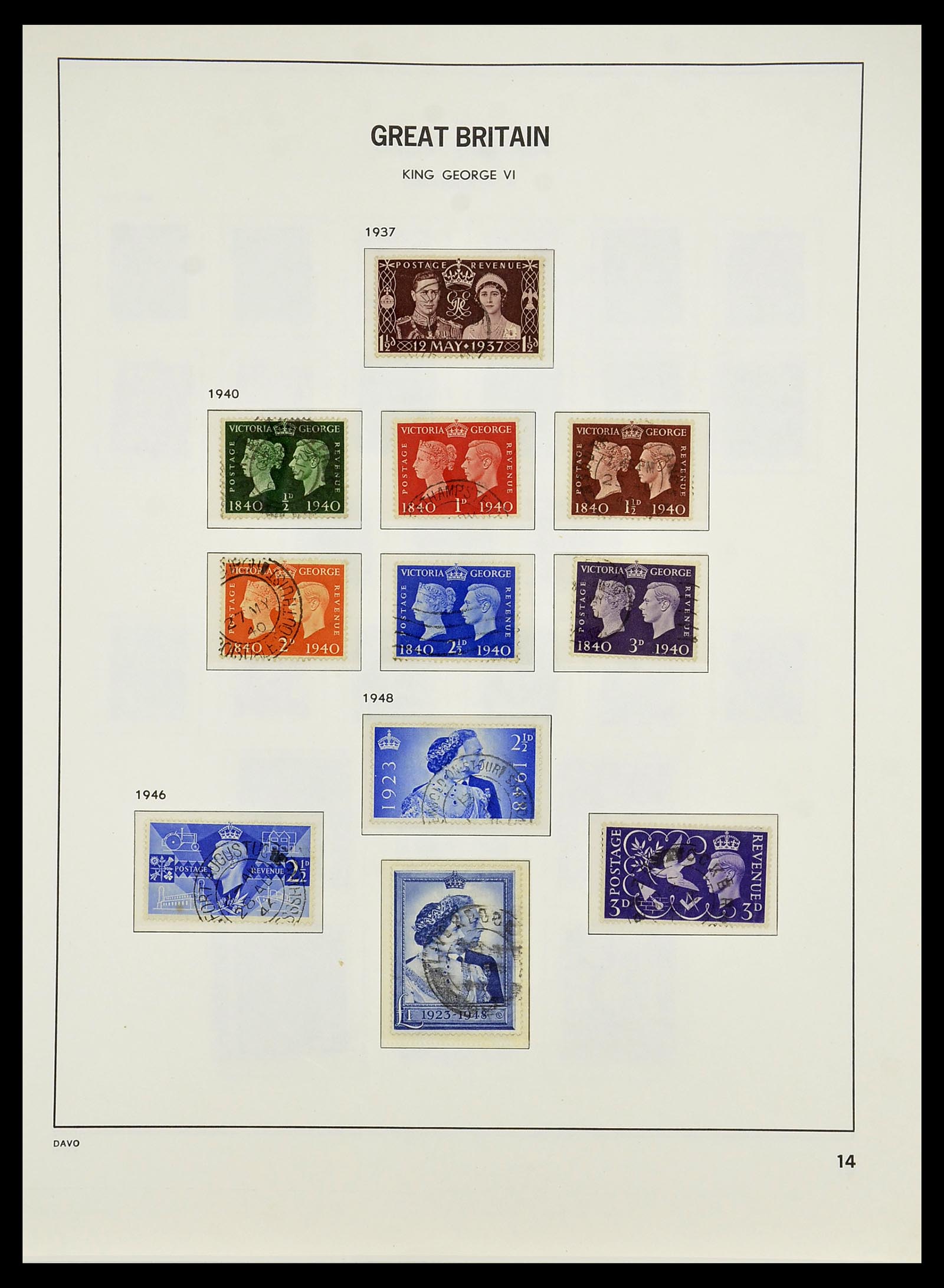 34640 087 - Stamp Collection 34640 Great Britain 1840-1951.