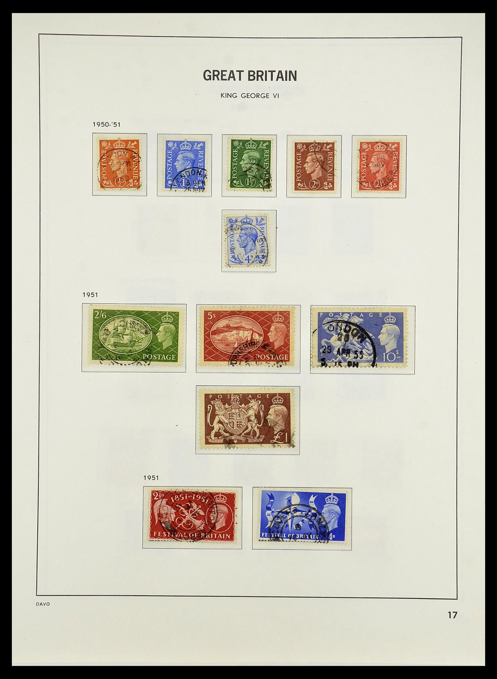 34640 090 - Stamp Collection 34640 Great Britain 1840-1951.