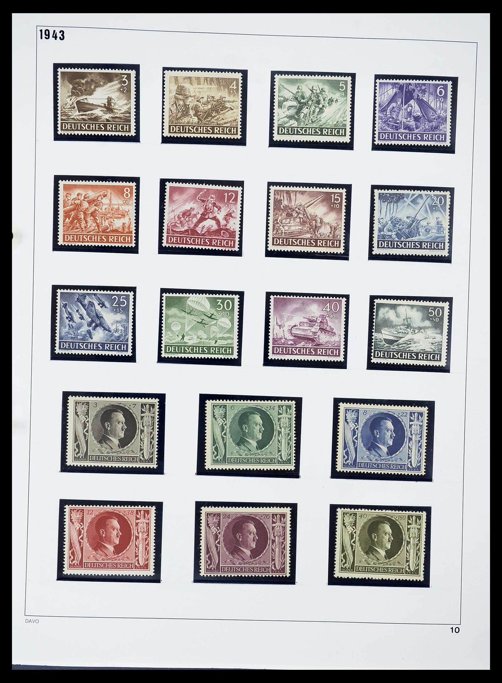 34642 010 - Stamp Collection 34642 German Reich 1938-1945.
