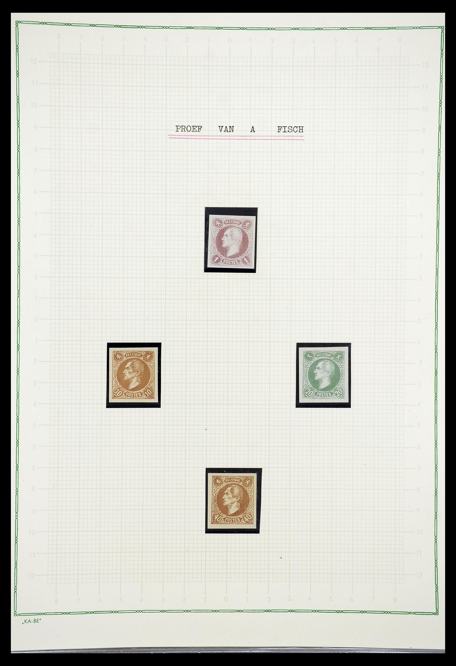 34643 004 - Stamp Collection 34643 Belgium proofs 1849-1915.