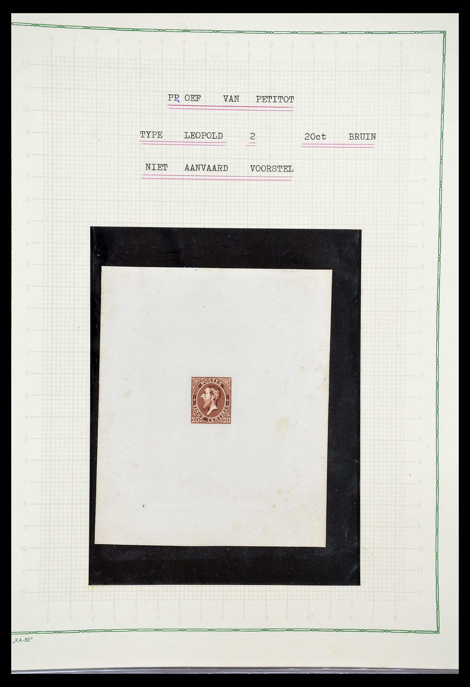 34643 011 - Postzegelverzameling 34643 België proeven 1849-1915.