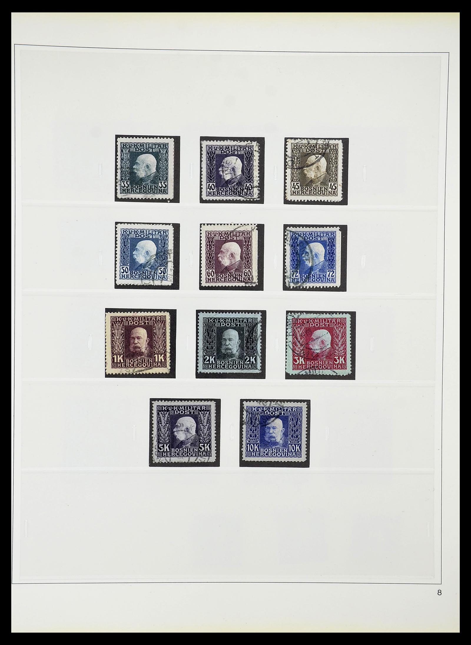 34644 030 - Stamp Collection 34644 Bosnia-Herzegovina 1879-1918.