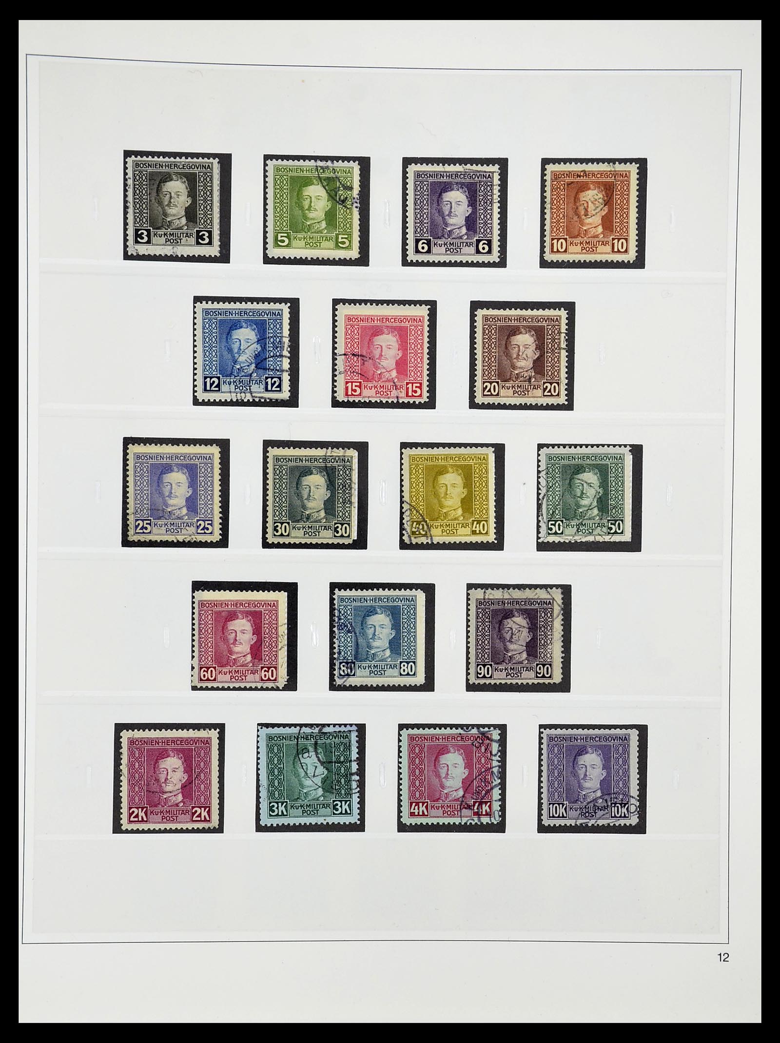 34644 044 - Postzegelverzameling 34644 Bosnië-Herzegowina 1879-1918.