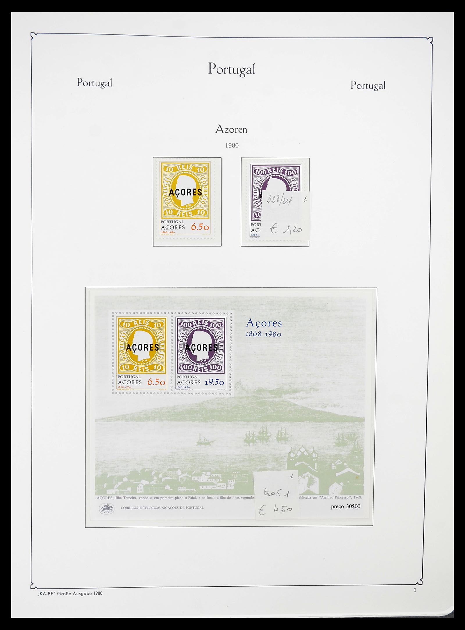 34646 001 - Postzegelverzameling 34646 Azoren en Madeira 1980-2001.