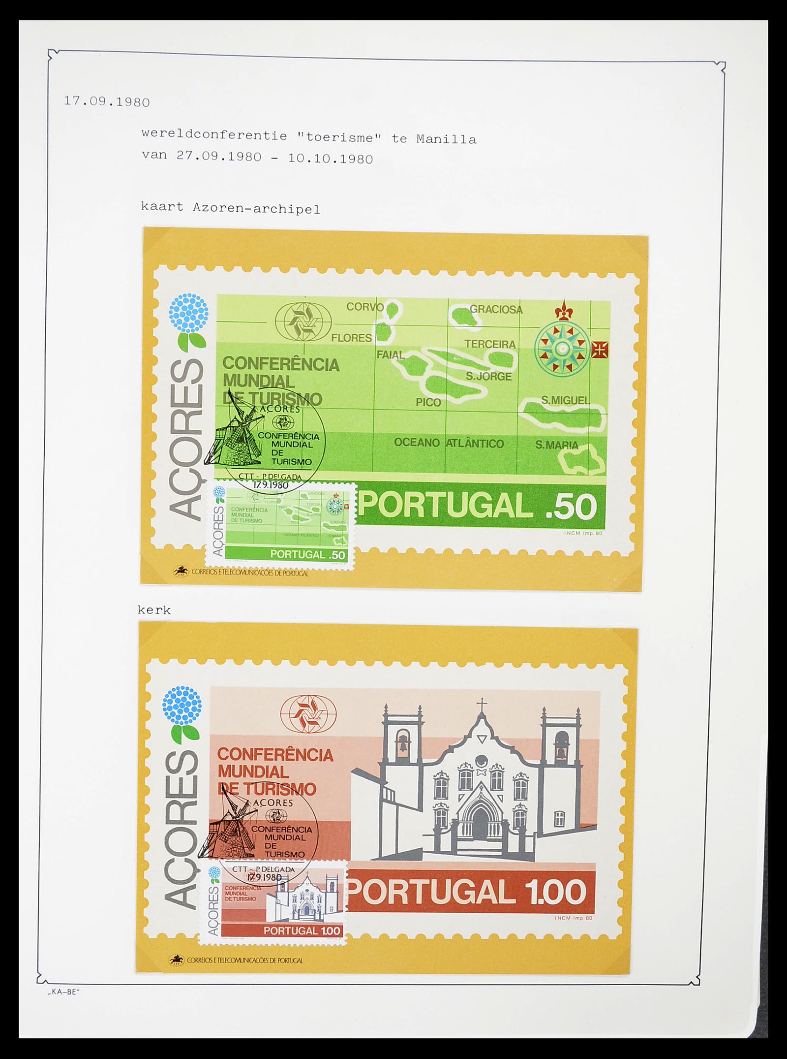 34646 004 - Postzegelverzameling 34646 Azoren en Madeira 1980-2001.