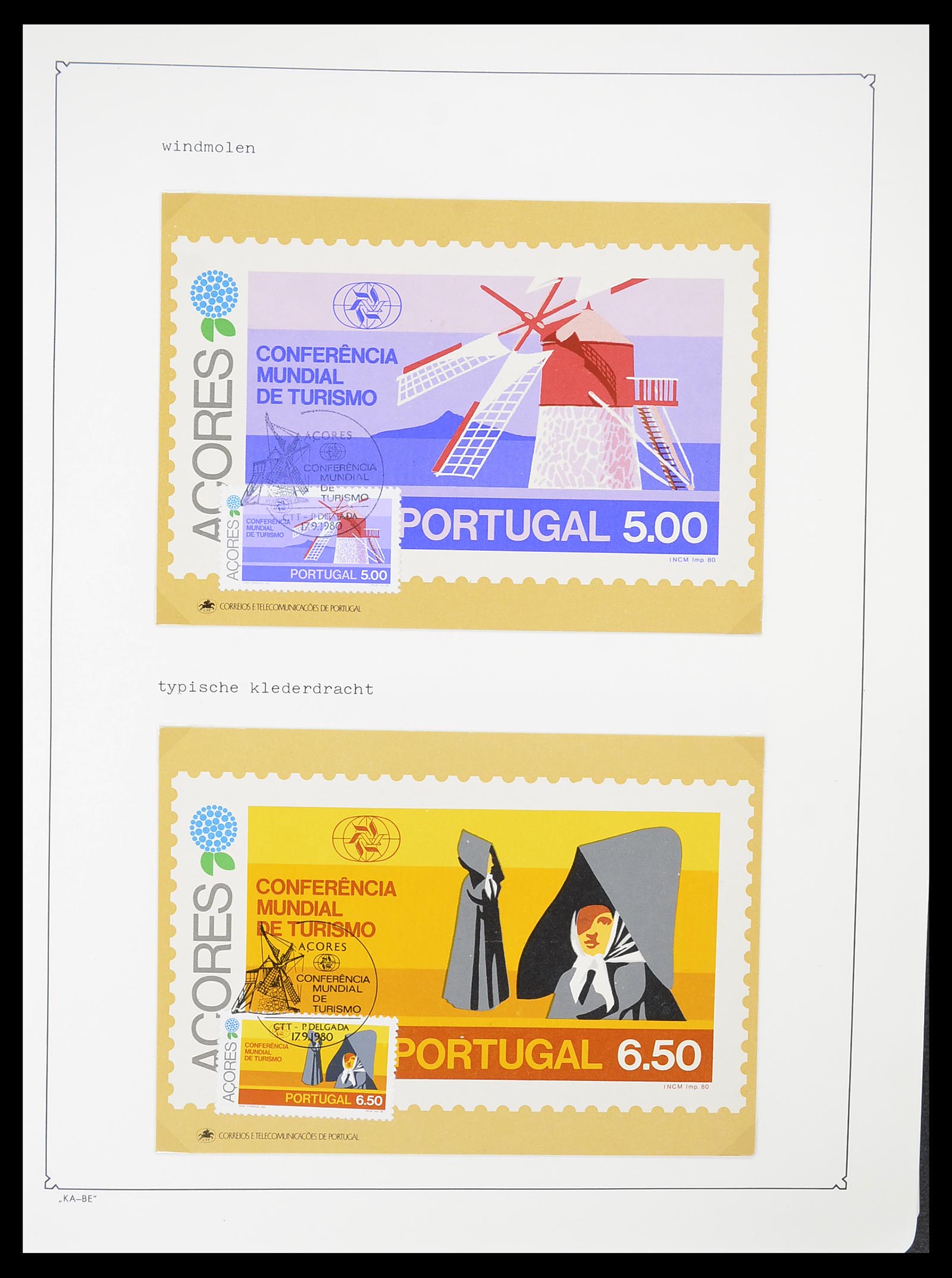 34646 005 - Postzegelverzameling 34646 Azoren en Madeira 1980-2001.