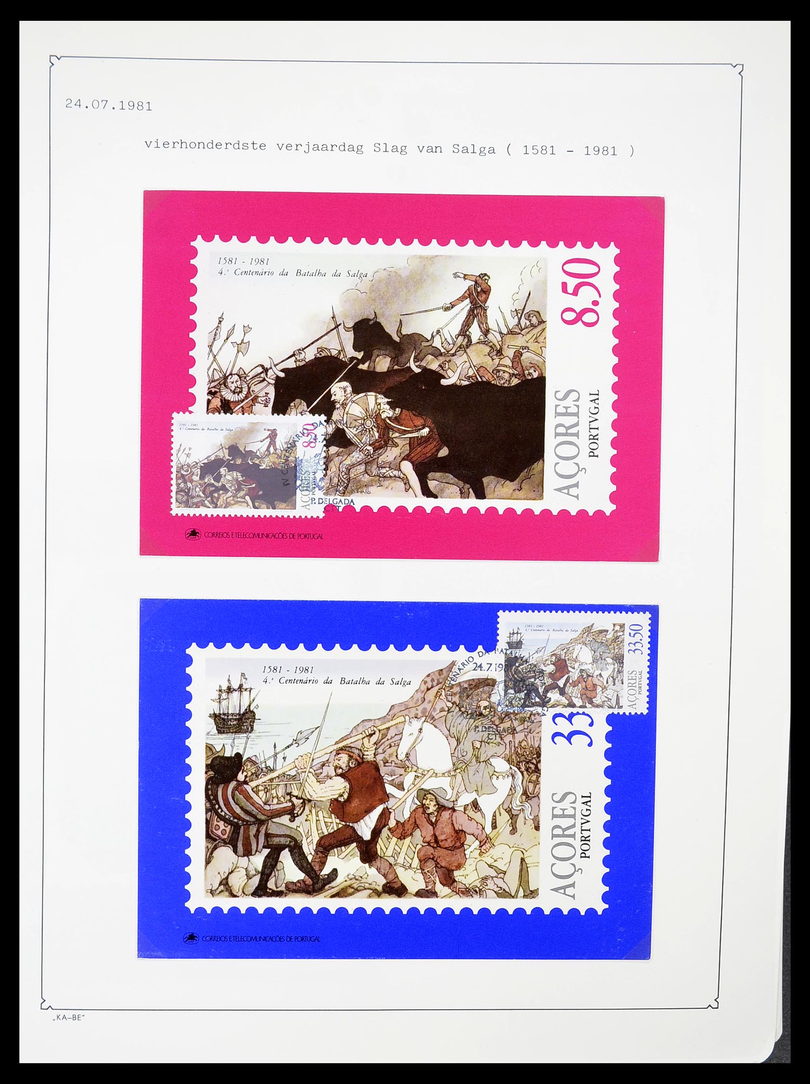34646 009 - Postzegelverzameling 34646 Azoren en Madeira 1980-2001.