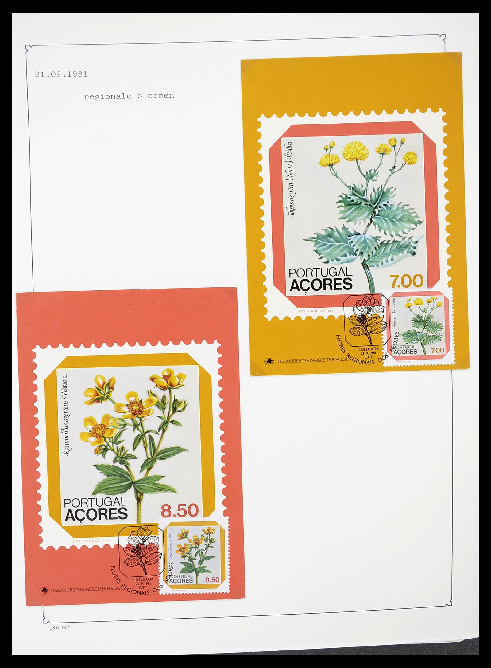 34646 010 - Postzegelverzameling 34646 Azoren en Madeira 1980-2001.