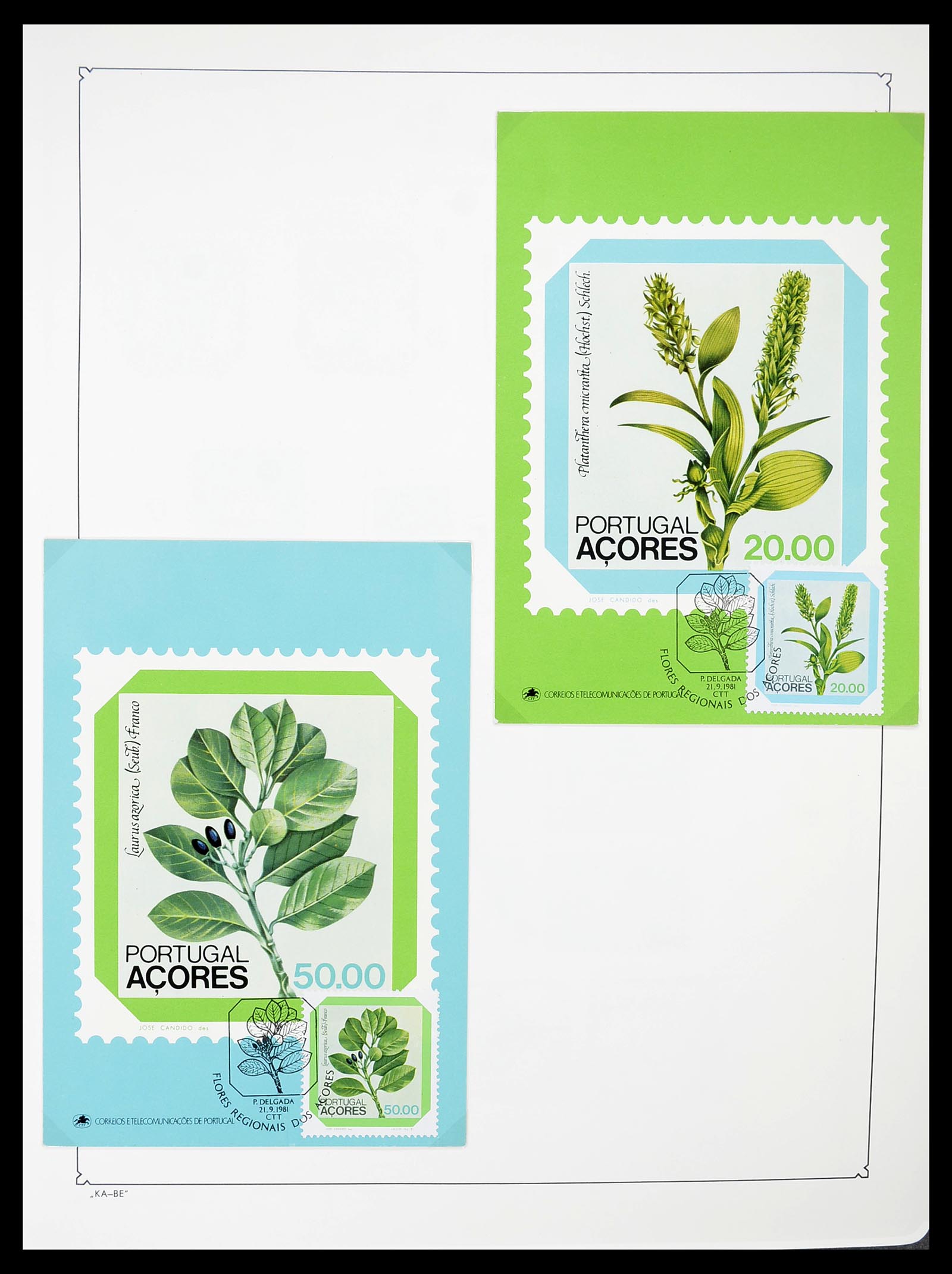 34646 011 - Postzegelverzameling 34646 Azoren en Madeira 1980-2001.