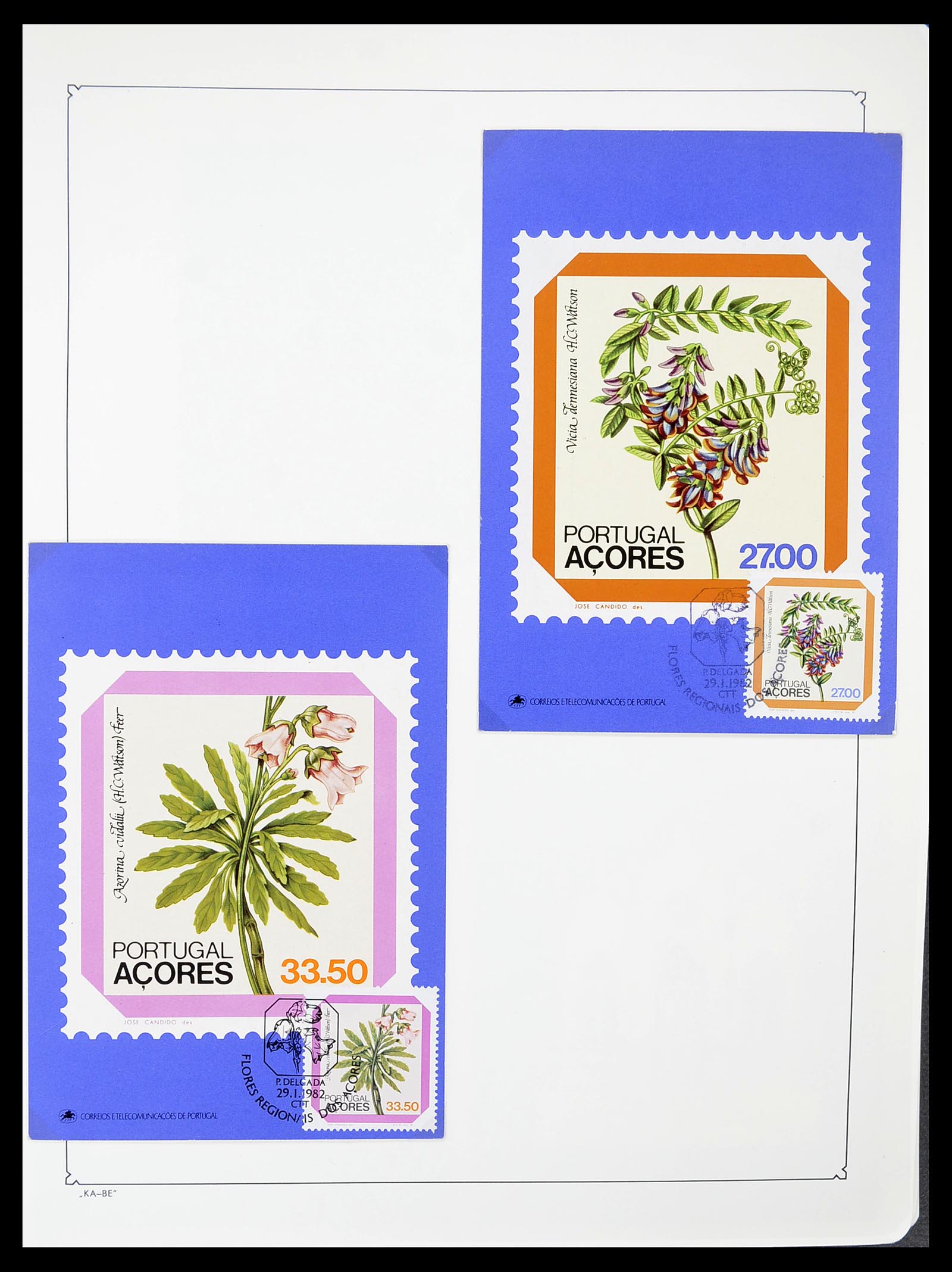 34646 014 - Postzegelverzameling 34646 Azoren en Madeira 1980-2001.