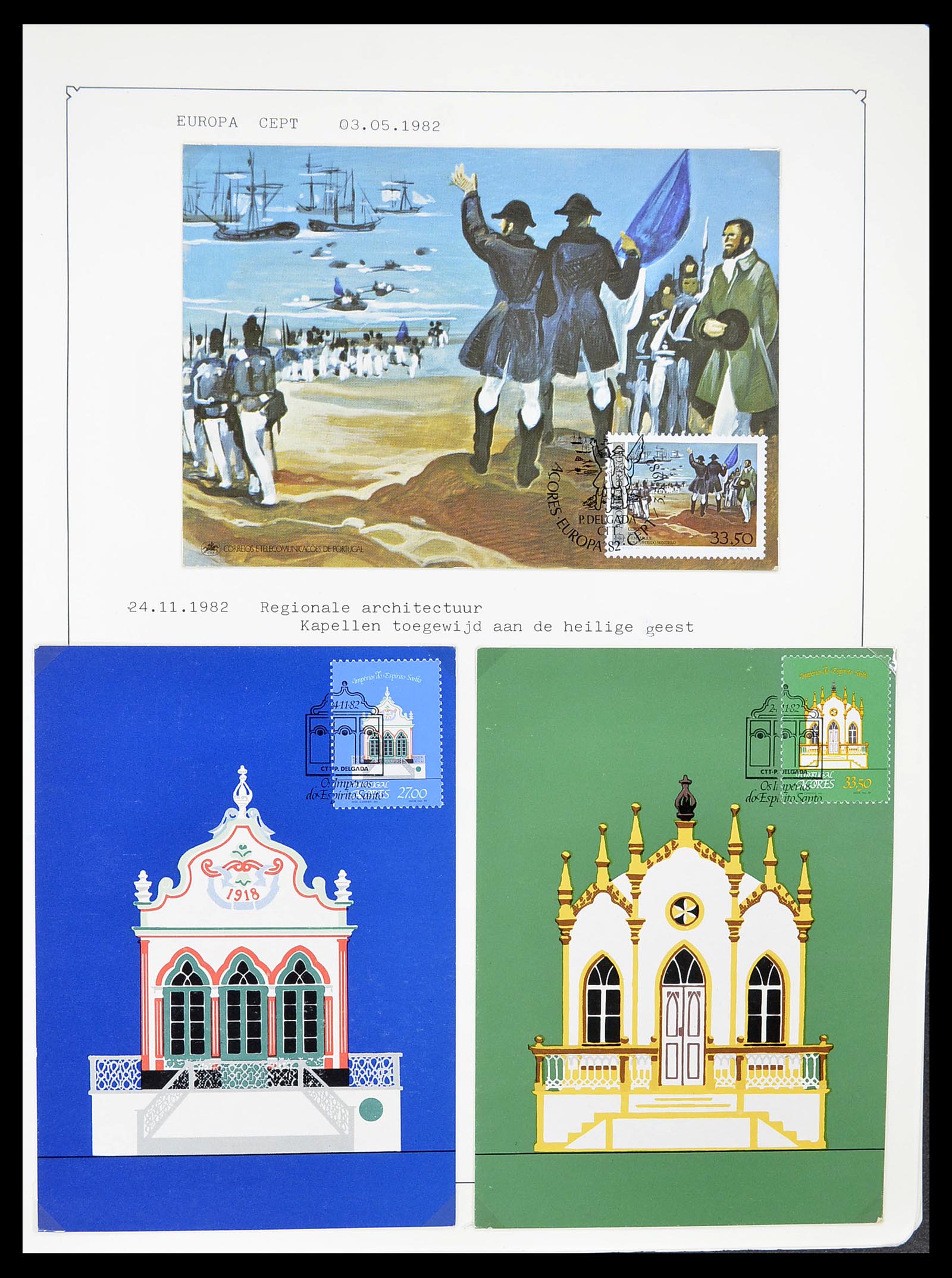 34646 015 - Postzegelverzameling 34646 Azoren en Madeira 1980-2001.