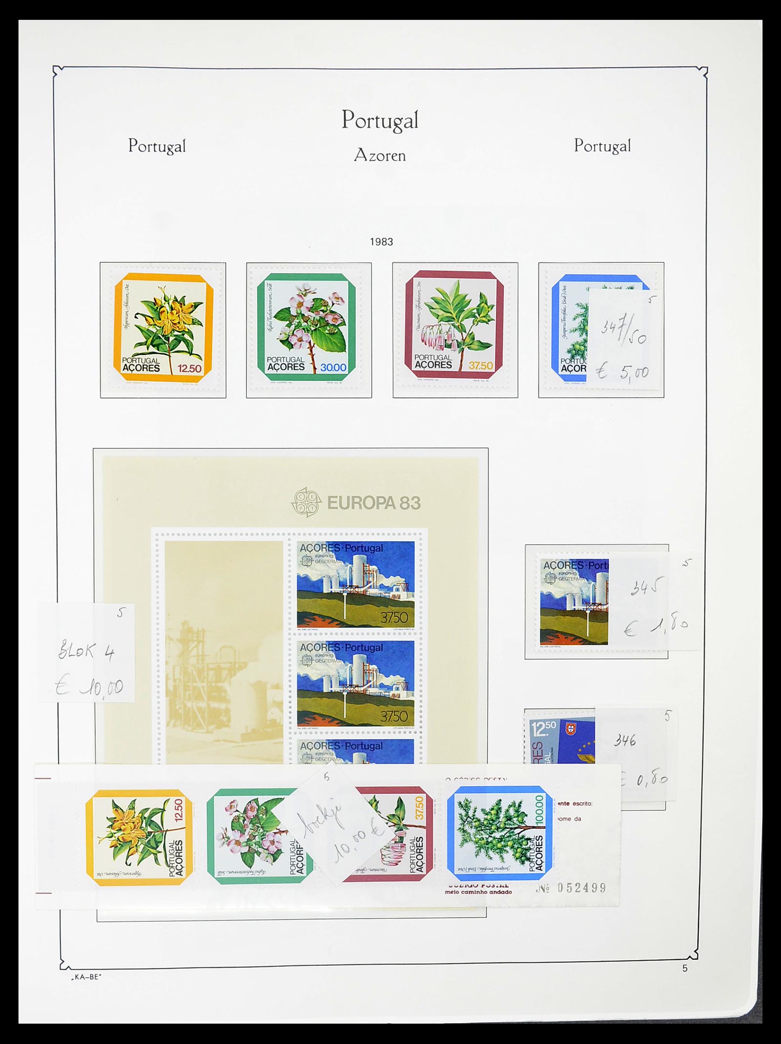 34646 016 - Postzegelverzameling 34646 Azoren en Madeira 1980-2001.