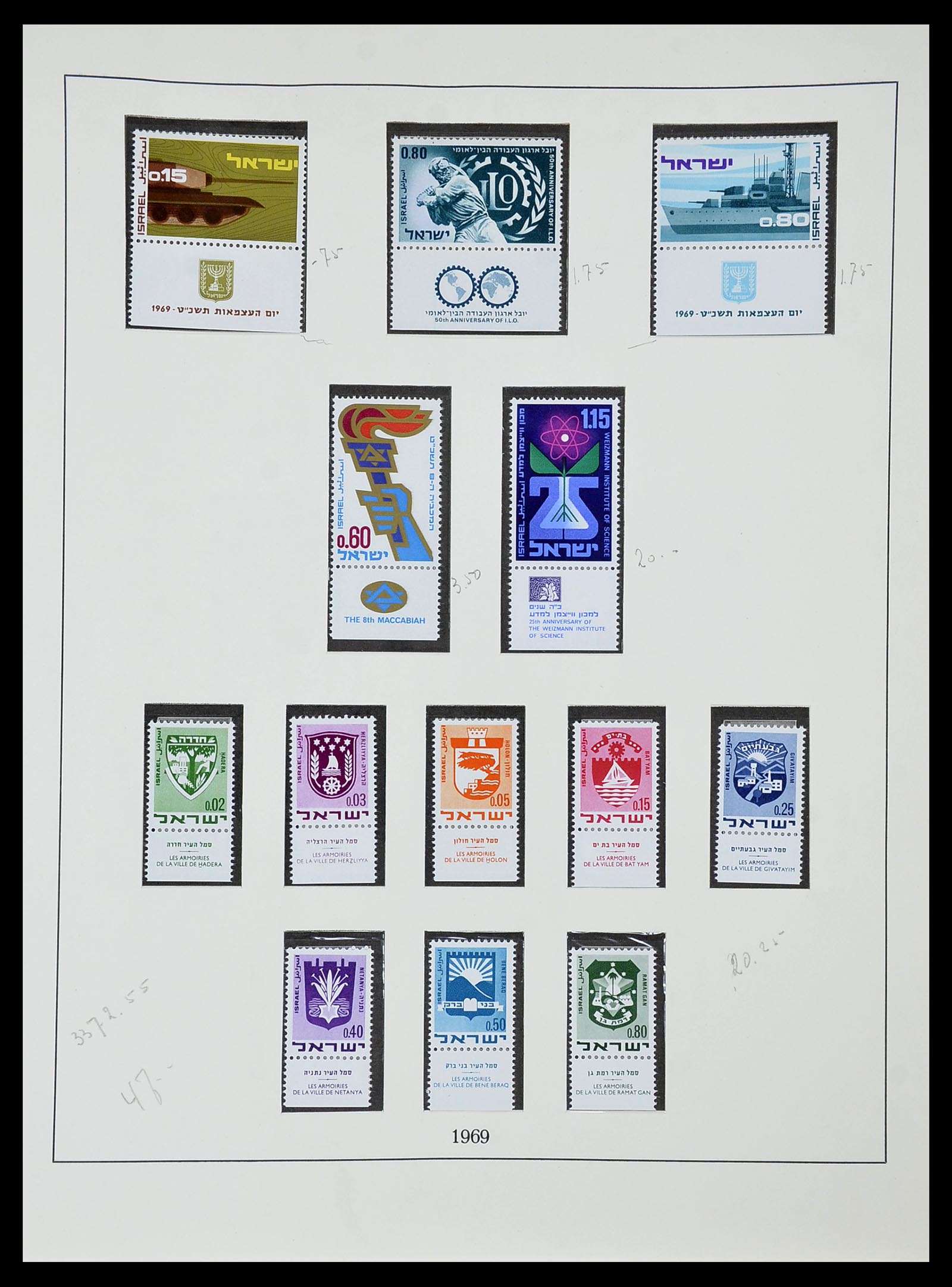 34648 055 - Postzegelverzameling 34648 Israël 1948-2015.