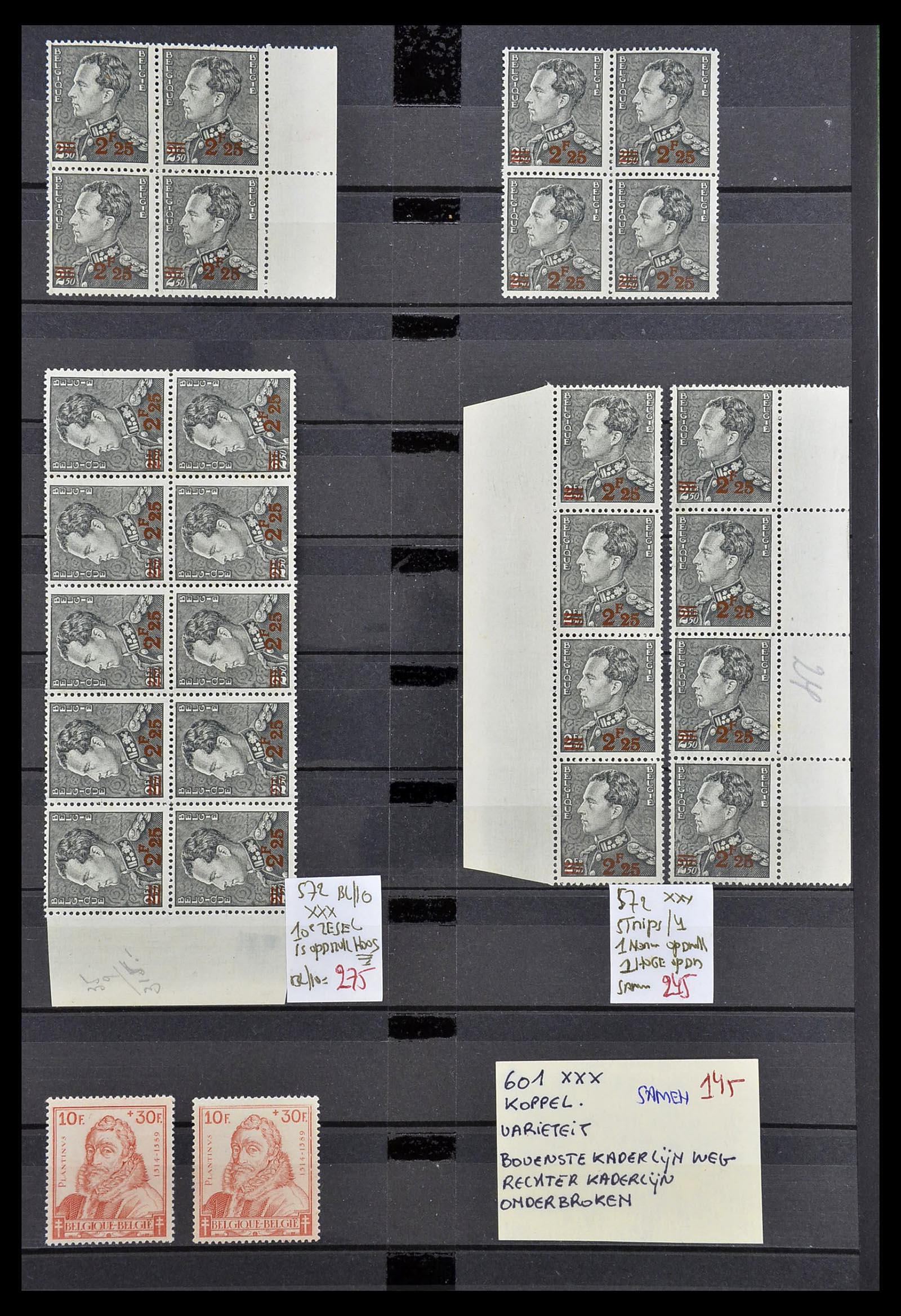 34649 001 - Stamp Collection 34649 Belgium varieties 1940-1971.