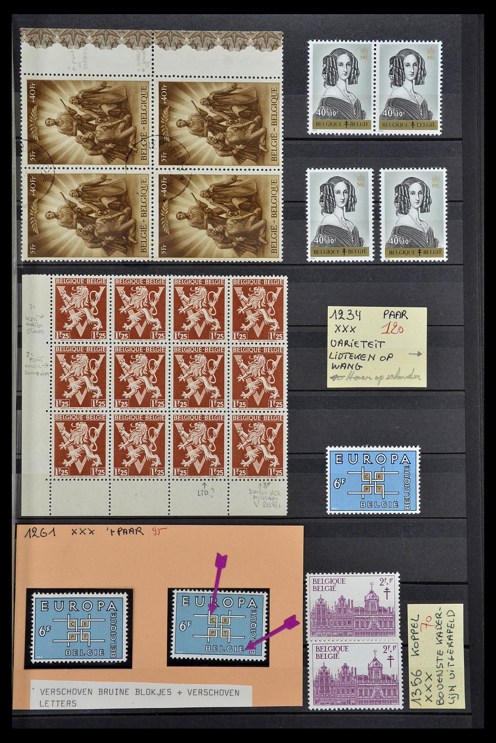 34649 021 - Stamp Collection 34649 Belgium varieties 1940-1971.