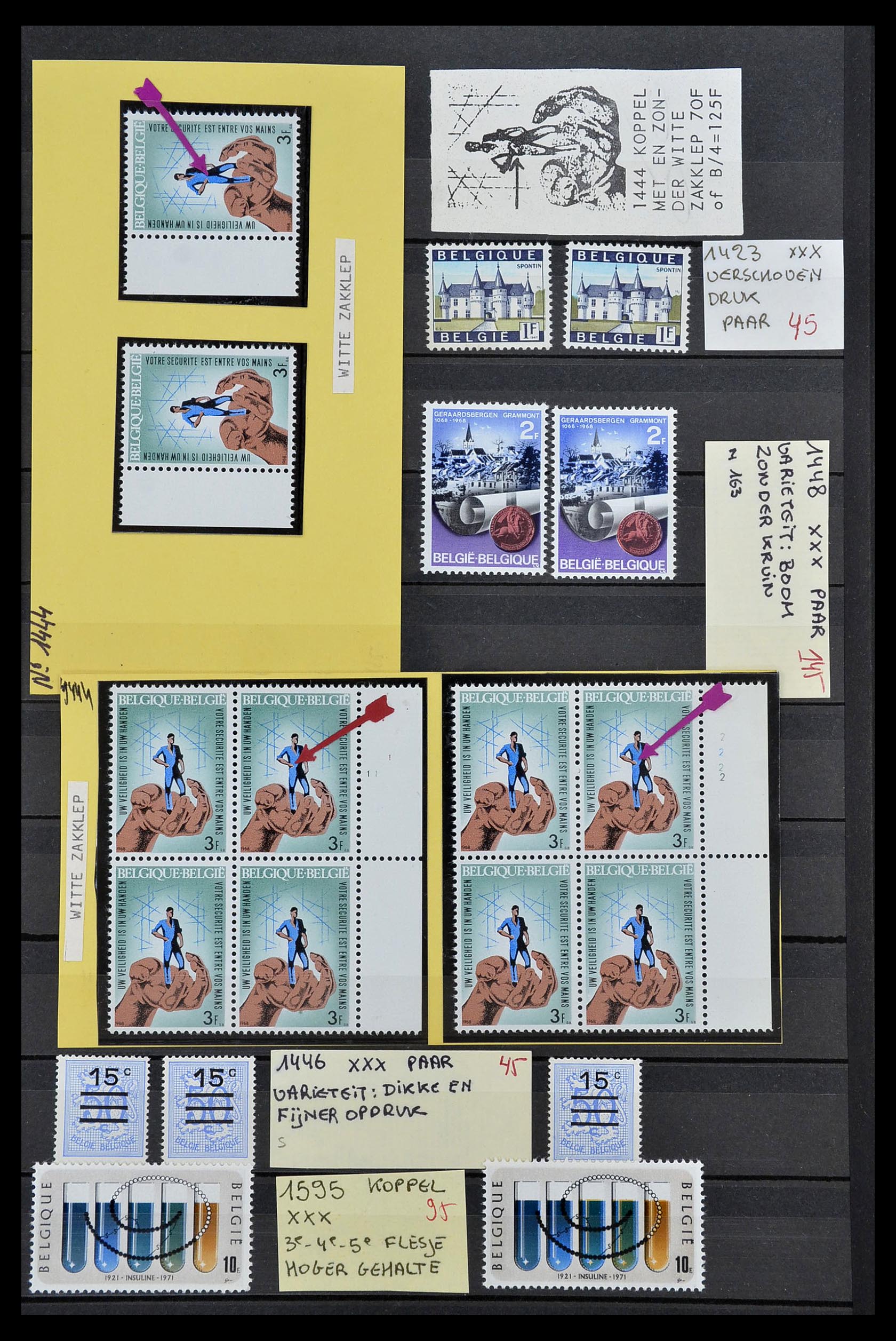 34649 027 - Stamp Collection 34649 Belgium varieties 1940-1971.