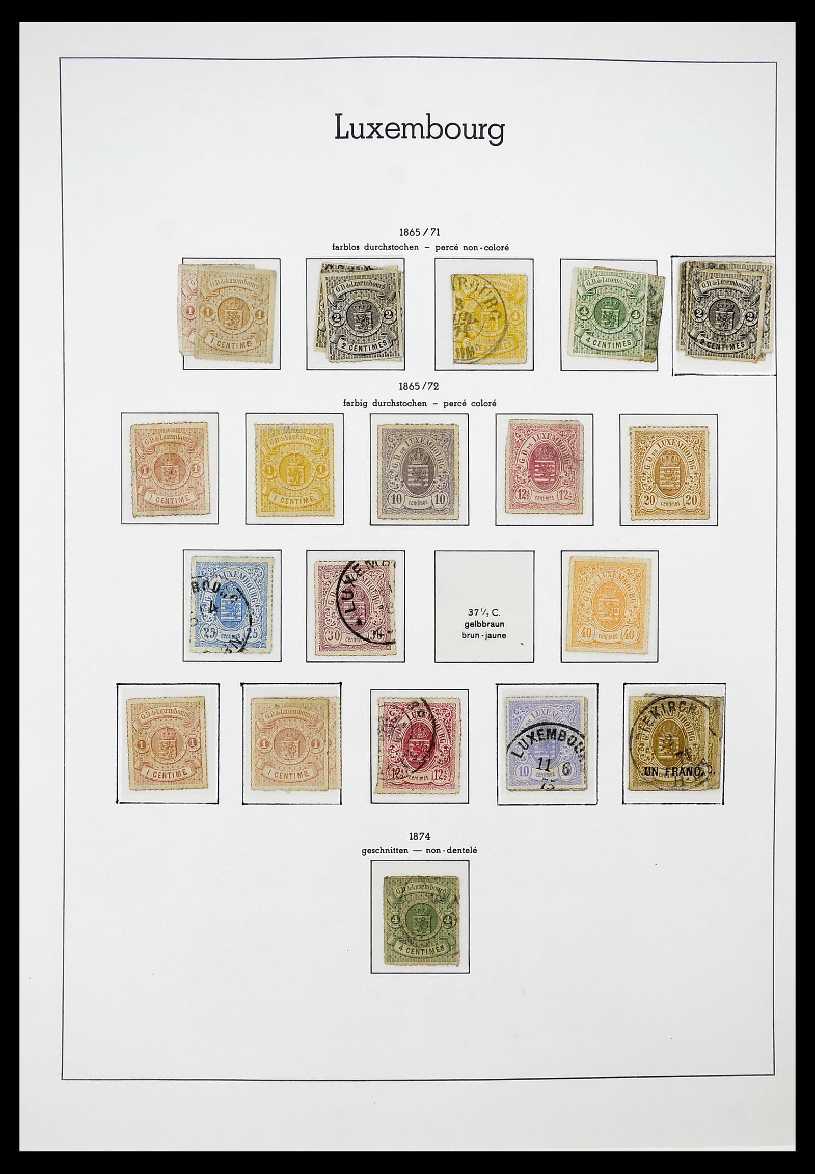 34651 002 - Postzegelverzameling 34651 Luxemburg 1852-1980.