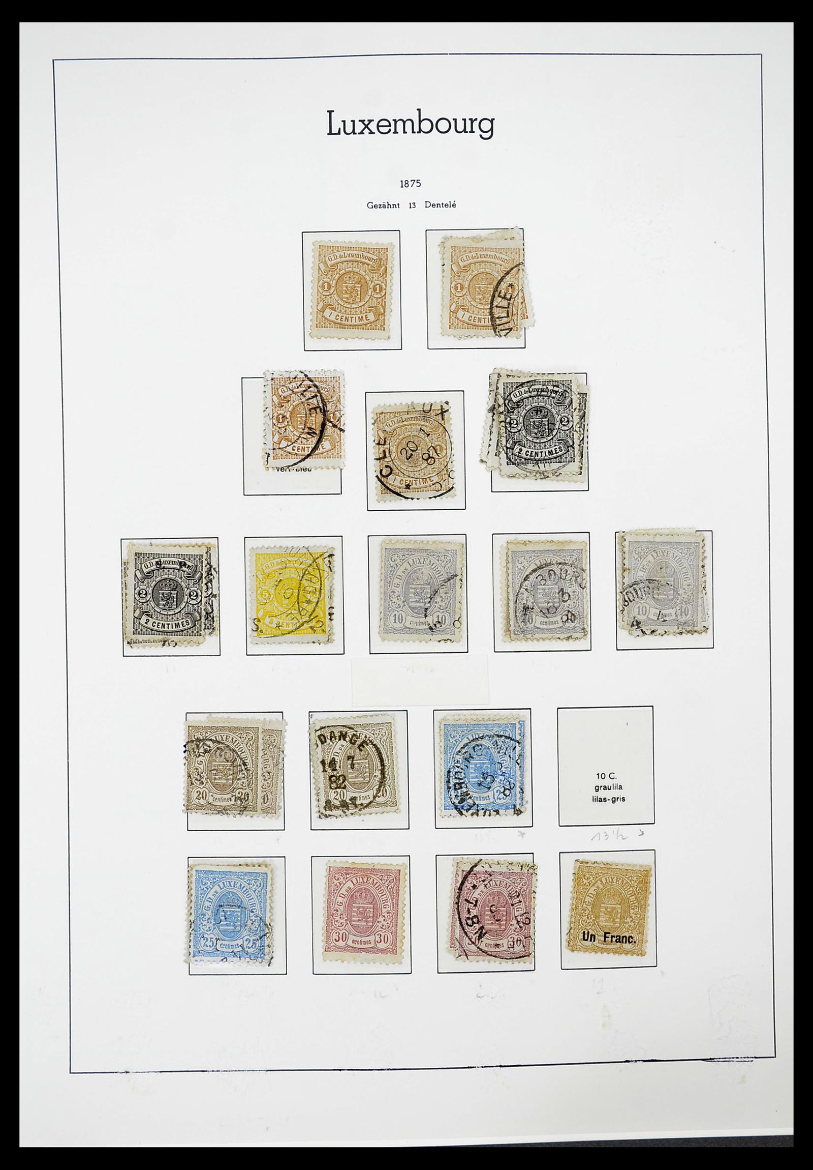 34651 005 - Postzegelverzameling 34651 Luxemburg 1852-1980.