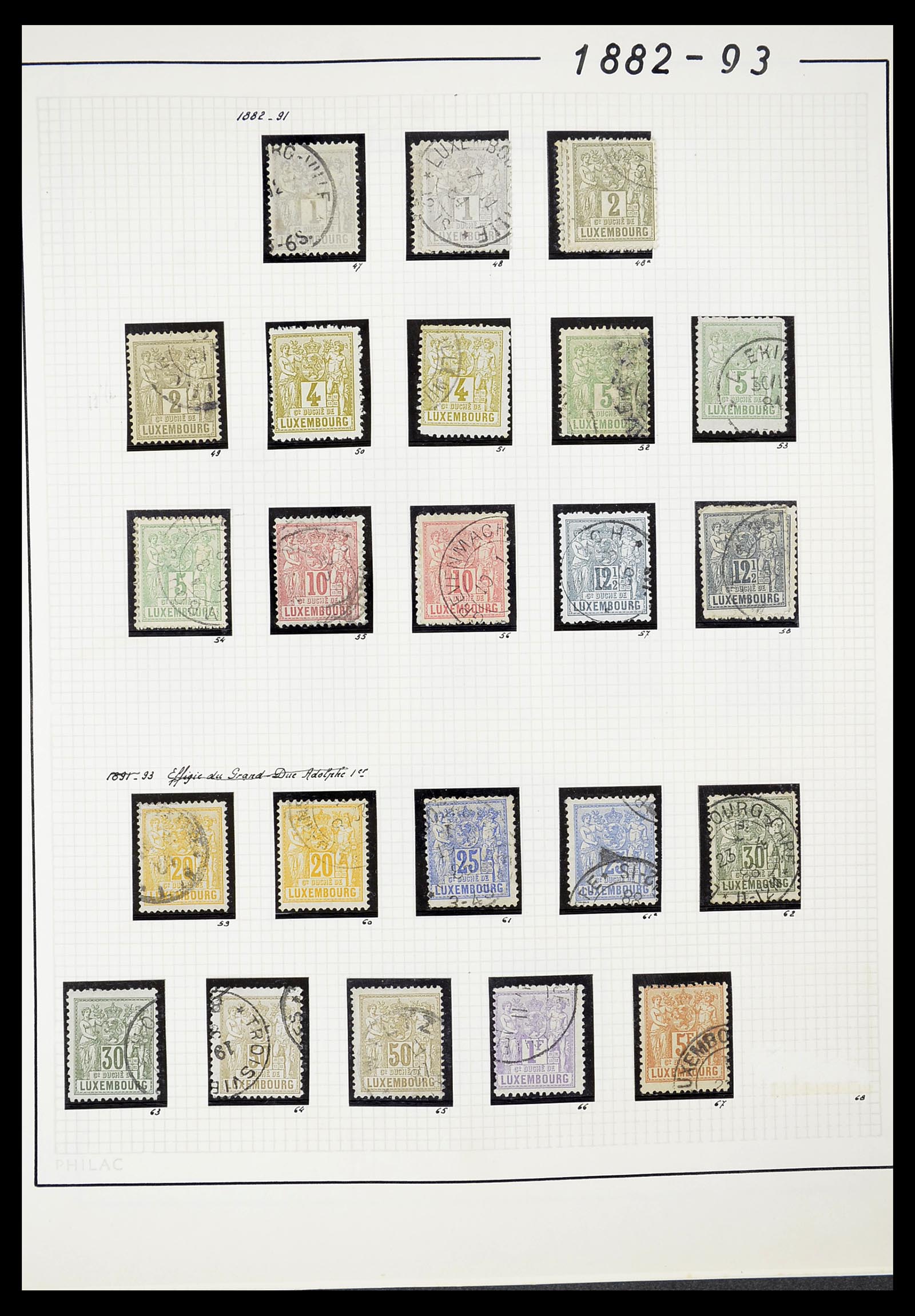 34651 006 - Postzegelverzameling 34651 Luxemburg 1852-1980.