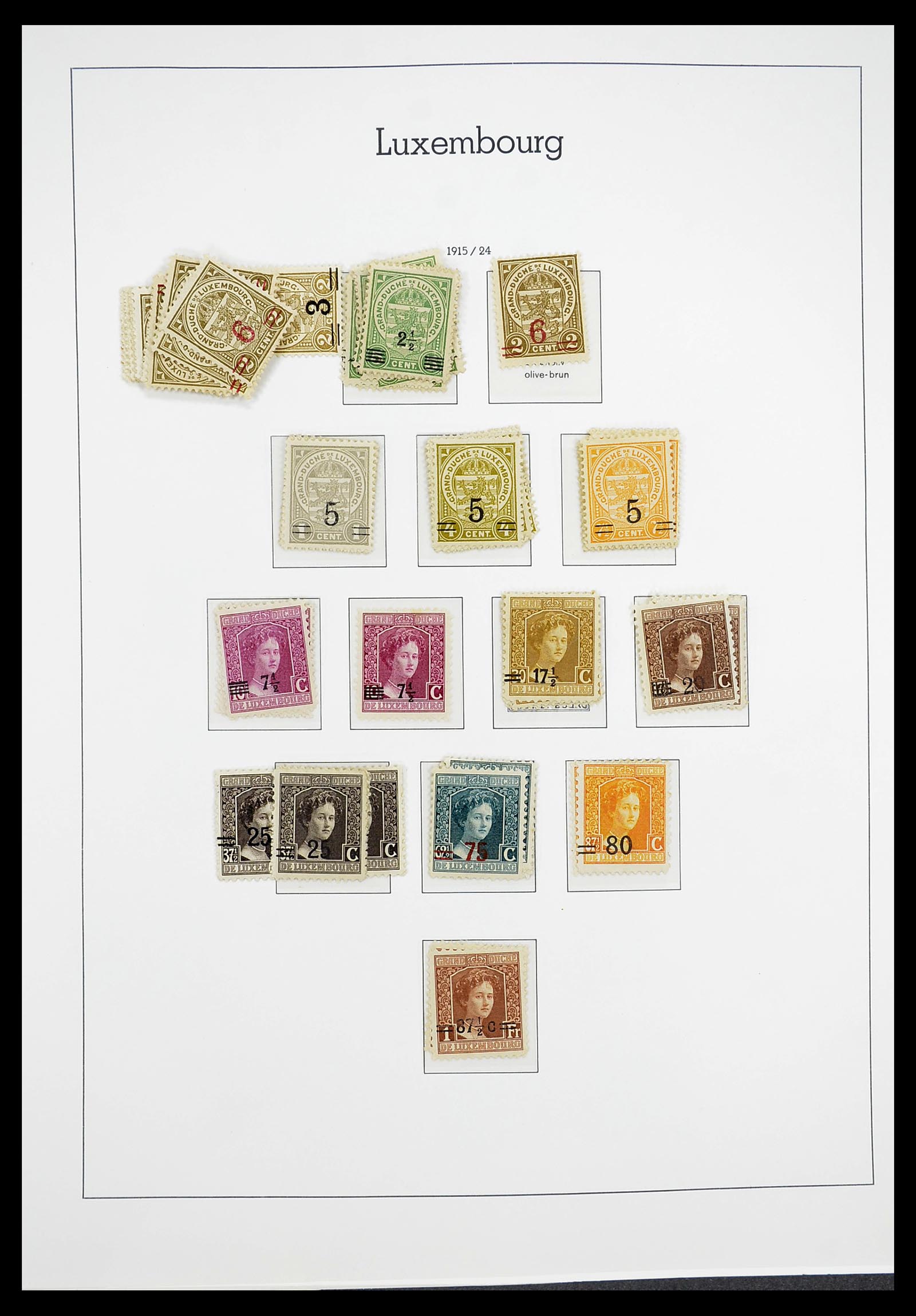 34651 010 - Postzegelverzameling 34651 Luxemburg 1852-1980.
