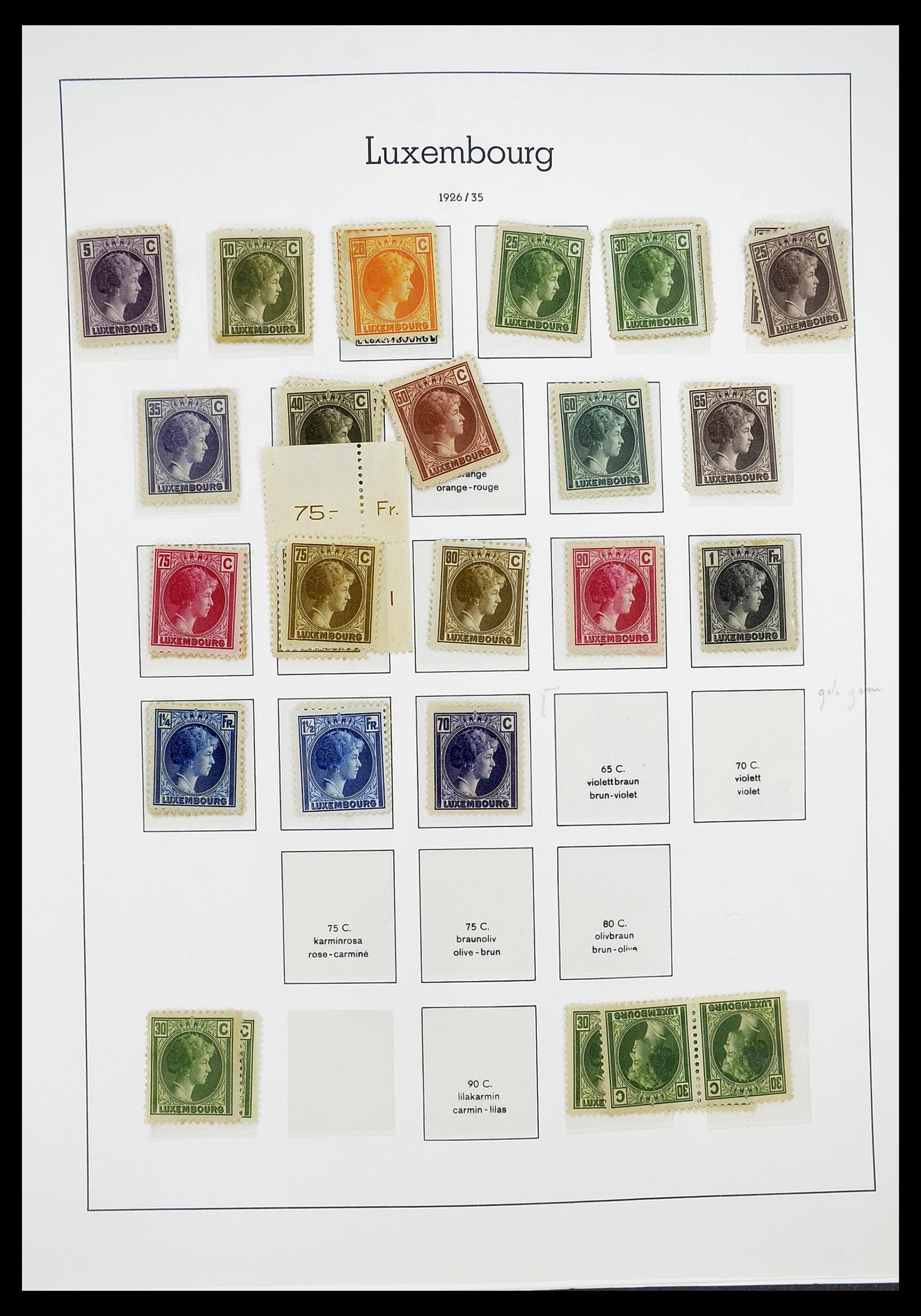 34651 016 - Postzegelverzameling 34651 Luxemburg 1852-1980.