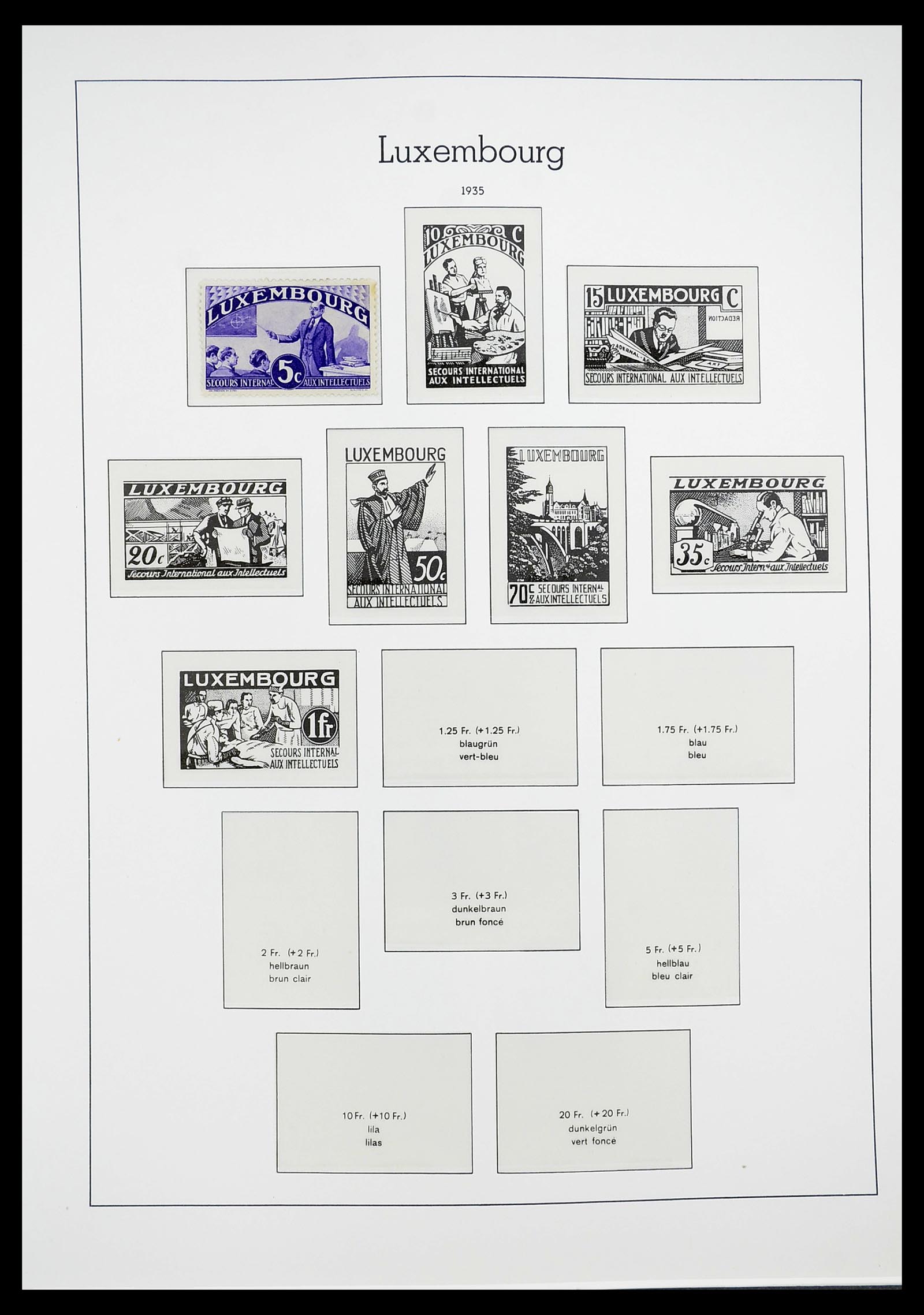 34651 022 - Postzegelverzameling 34651 Luxemburg 1852-1980.