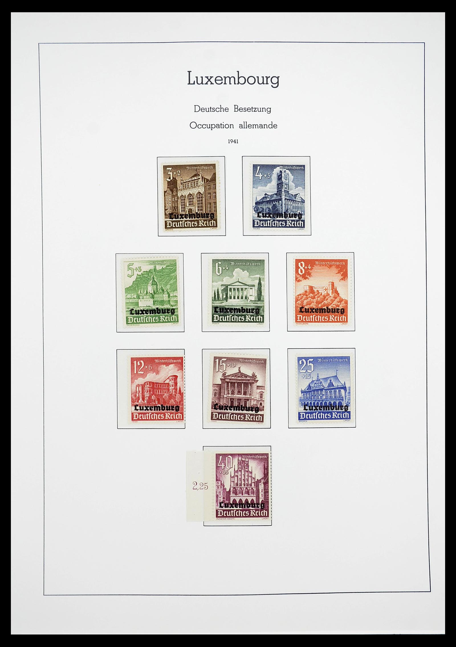 34651 032 - Postzegelverzameling 34651 Luxemburg 1852-1980.