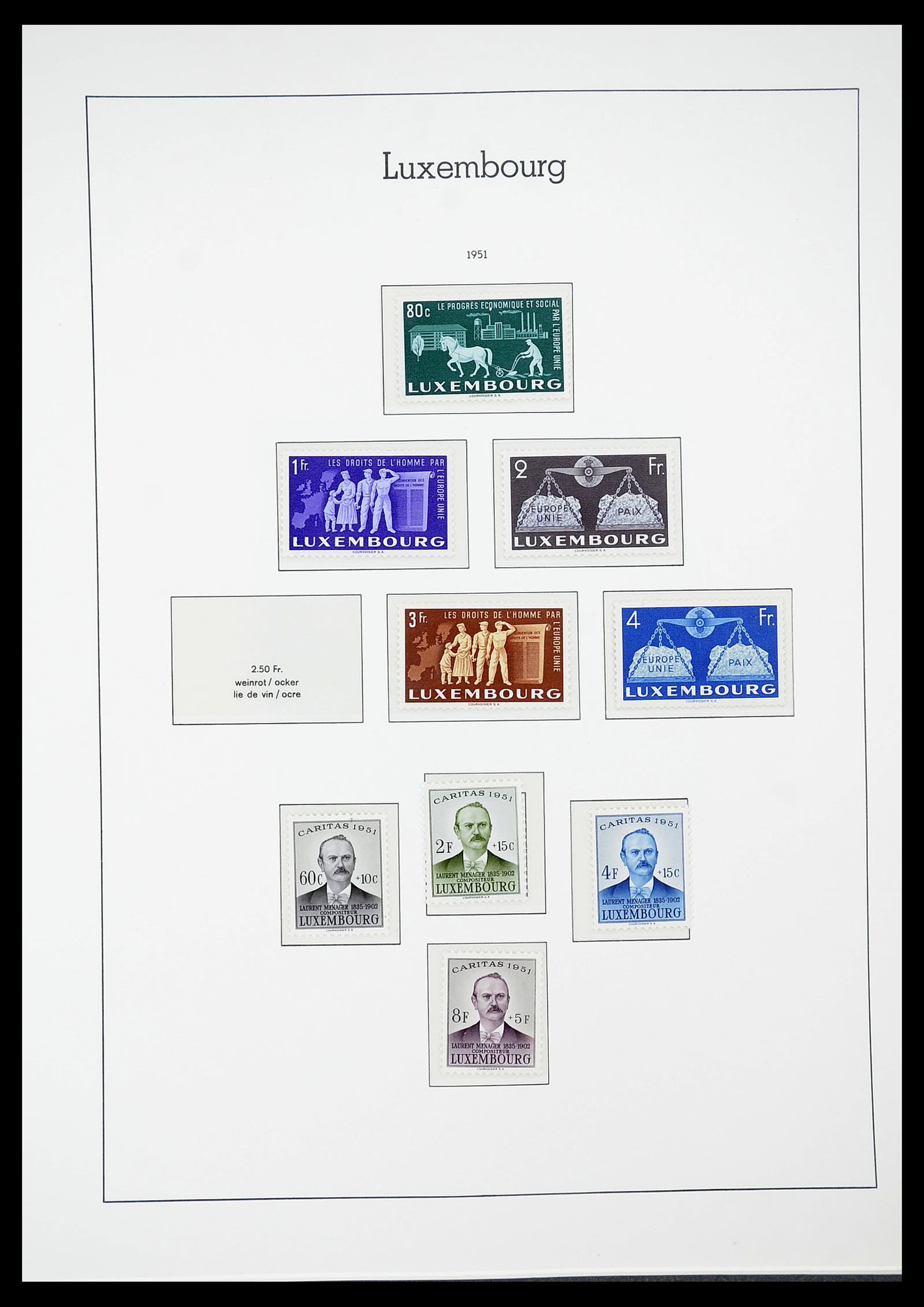 34651 049 - Postzegelverzameling 34651 Luxemburg 1852-1980.