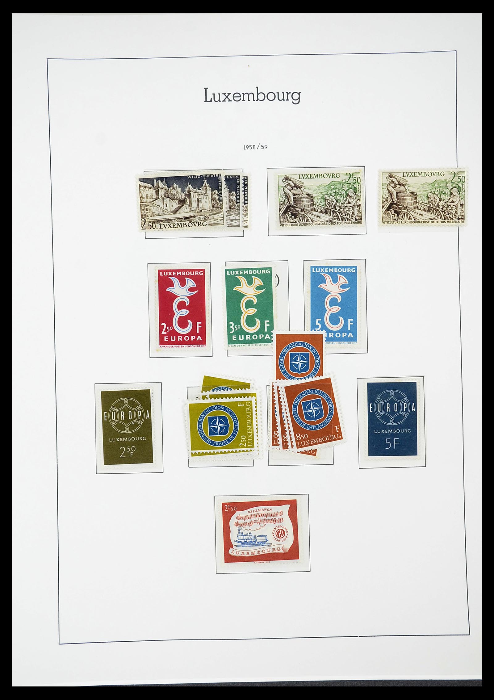 34651 061 - Postzegelverzameling 34651 Luxemburg 1852-1980.