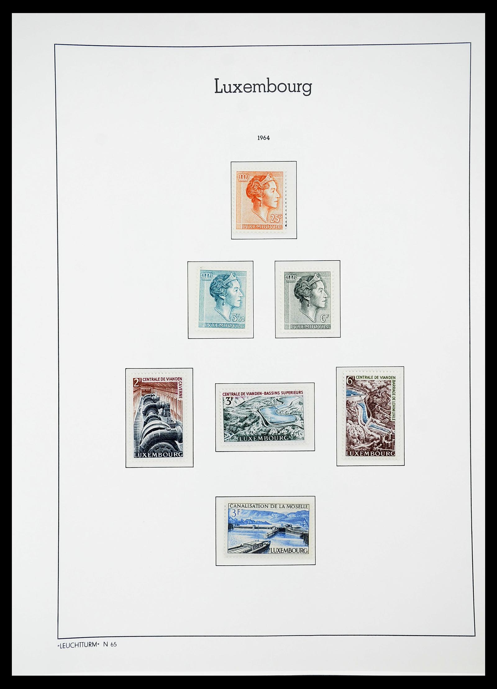 34651 071 - Postzegelverzameling 34651 Luxemburg 1852-1980.