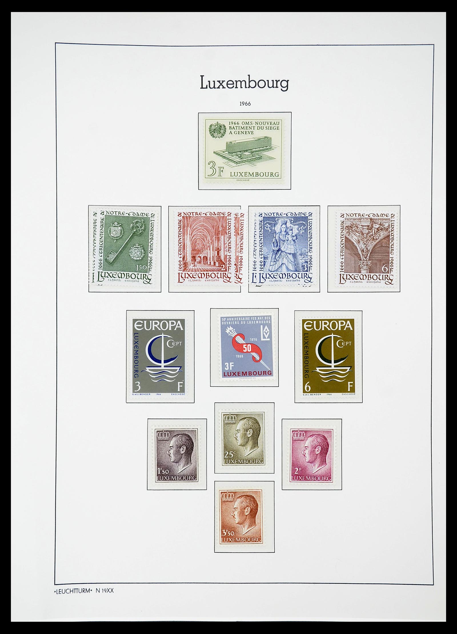 34651 075 - Postzegelverzameling 34651 Luxemburg 1852-1980.