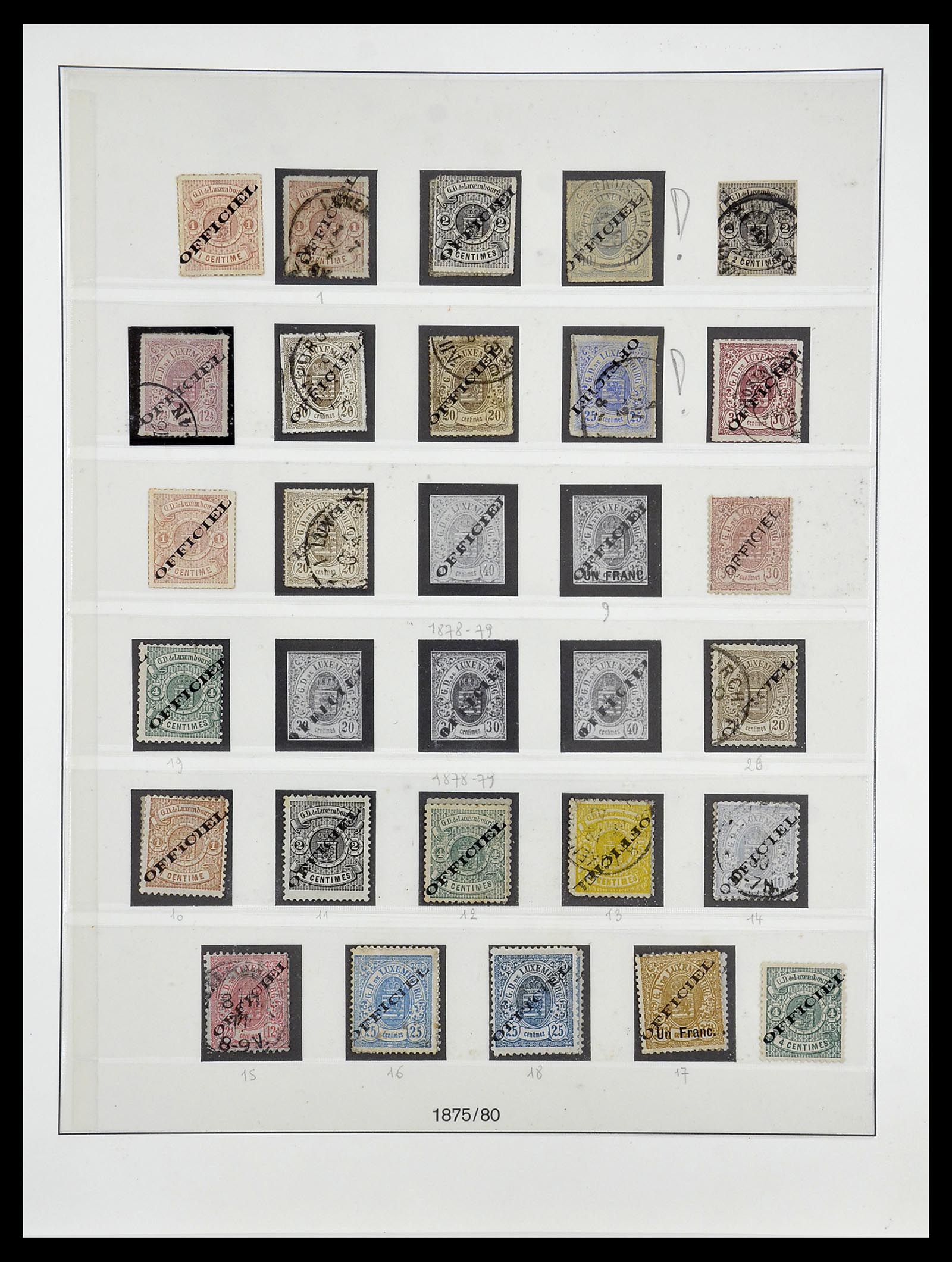 34652 001 - Postzegelverzameling 34652 Luxemburg back of the book 1875-1935.