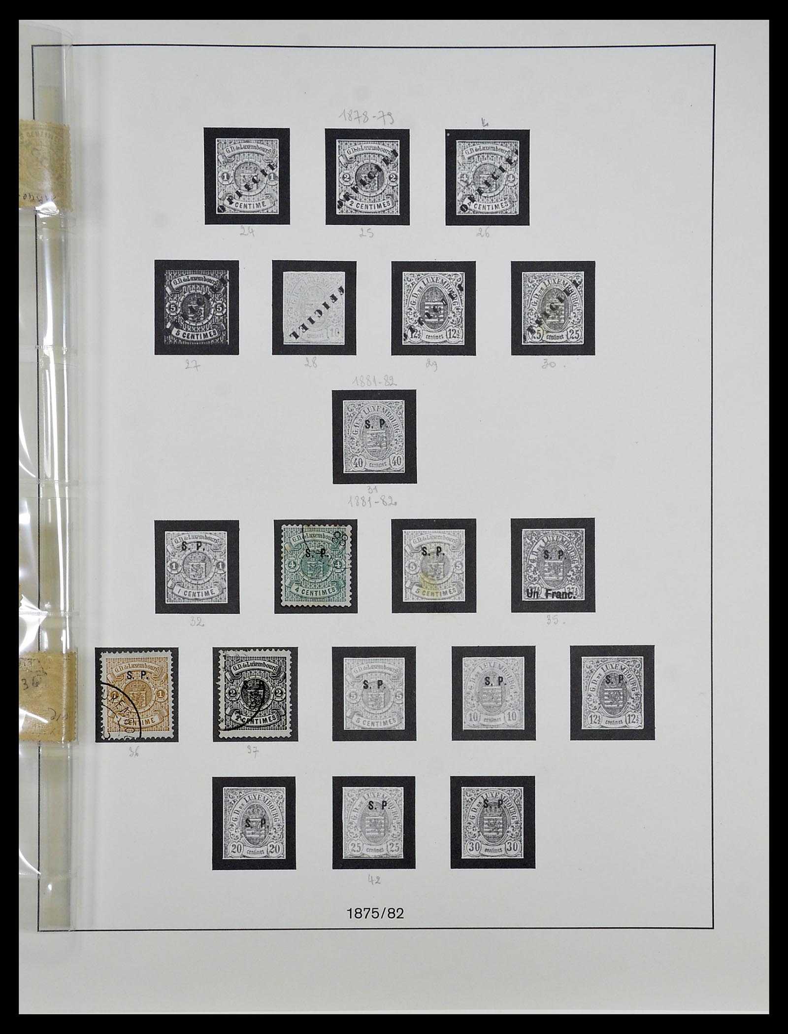34652 004 - Postzegelverzameling 34652 Luxemburg back of the book 1875-1935.