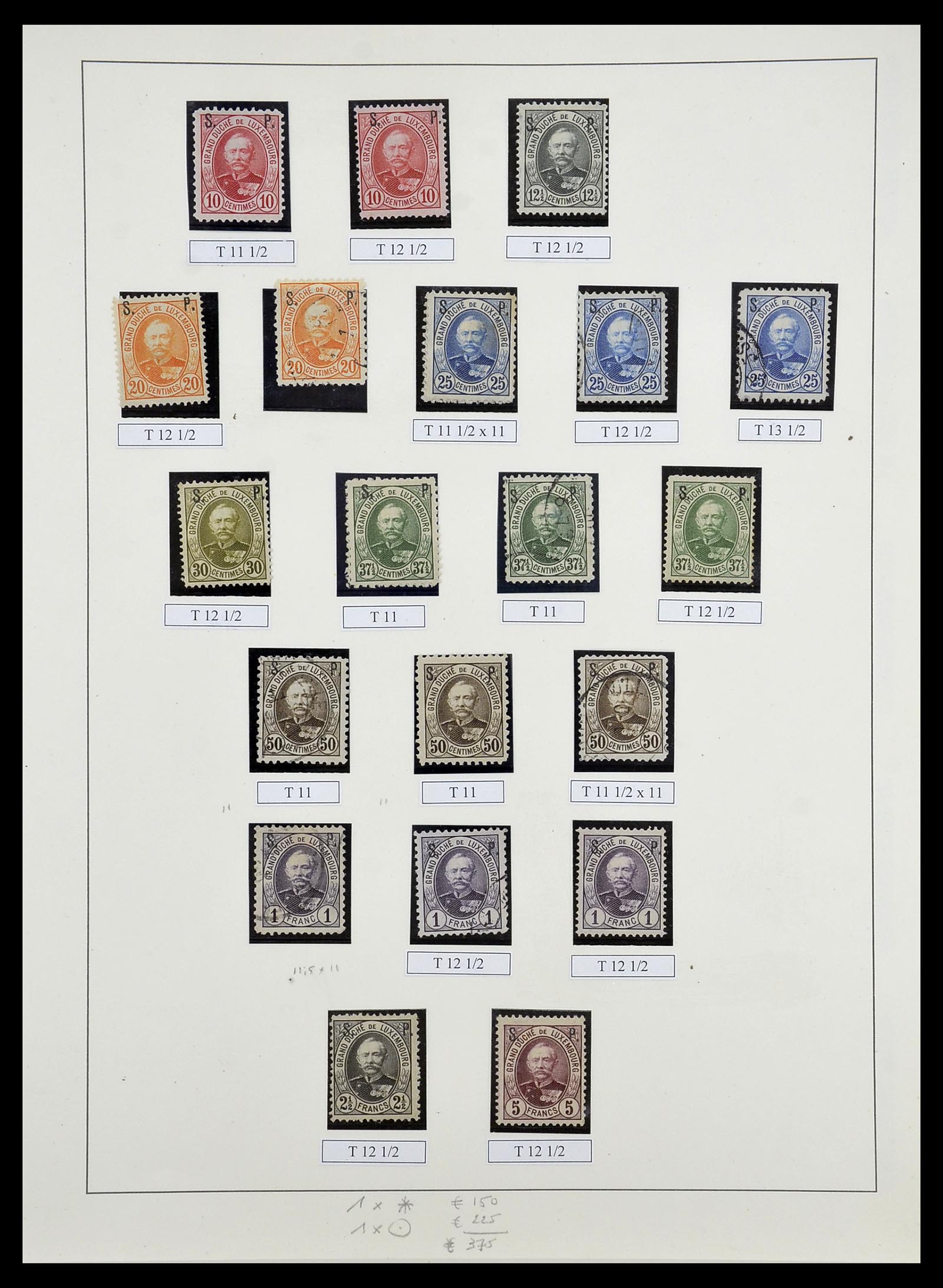 34652 007 - Postzegelverzameling 34652 Luxemburg back of the book 1875-1935.