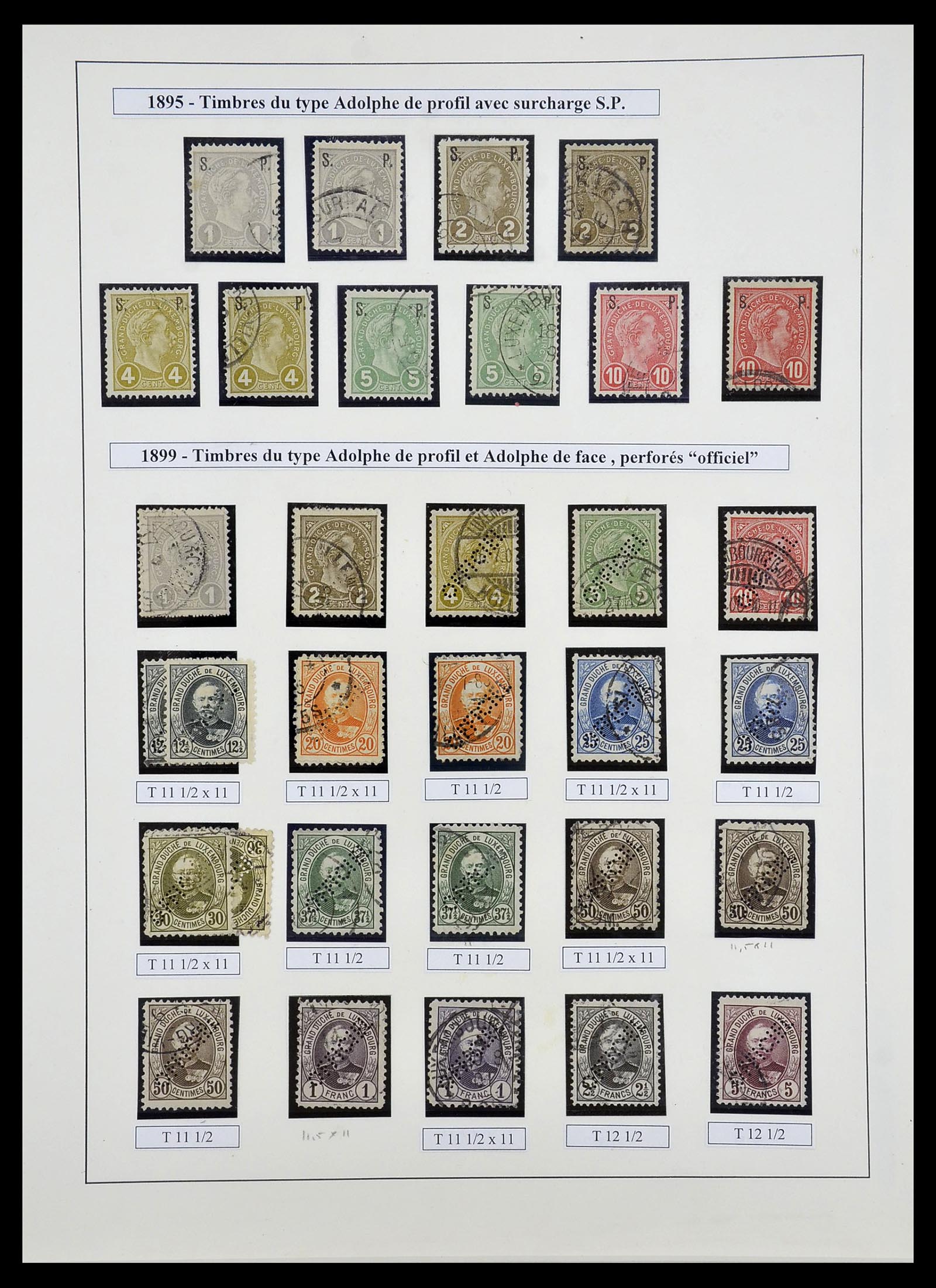 34652 008 - Postzegelverzameling 34652 Luxemburg back of the book 1875-1935.