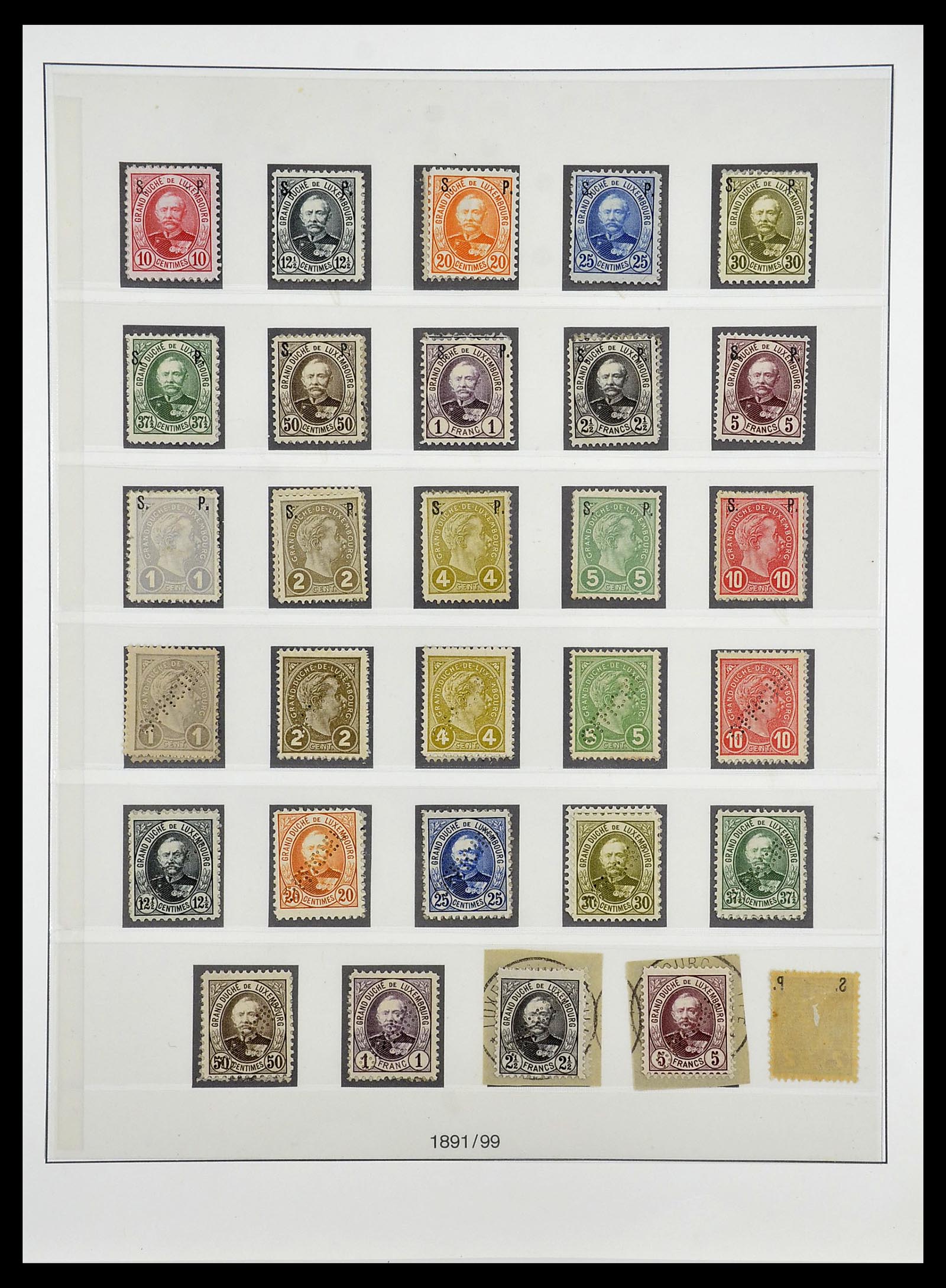 34652 009 - Postzegelverzameling 34652 Luxemburg back of the book 1875-1935.