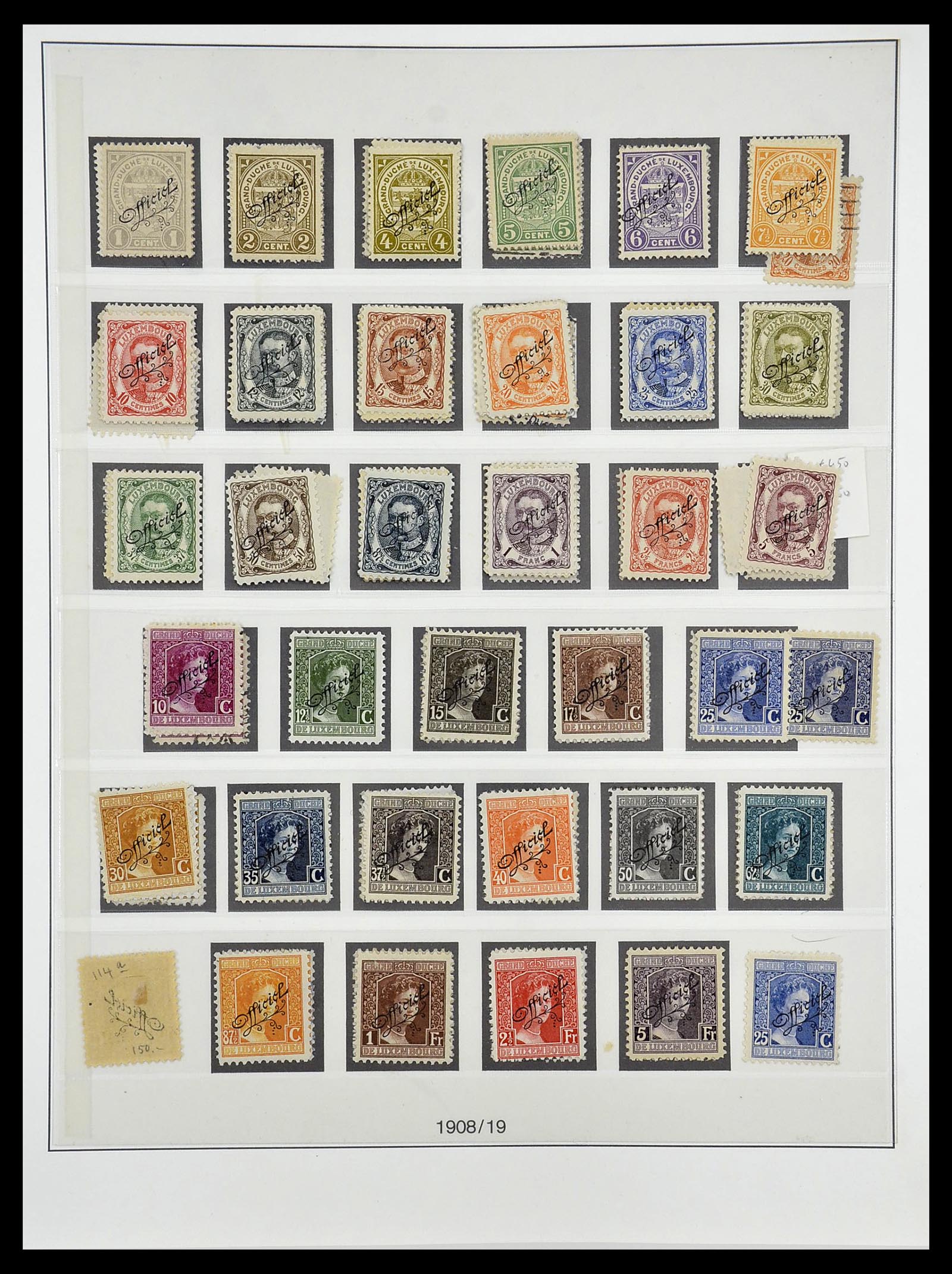 34652 011 - Postzegelverzameling 34652 Luxemburg back of the book 1875-1935.