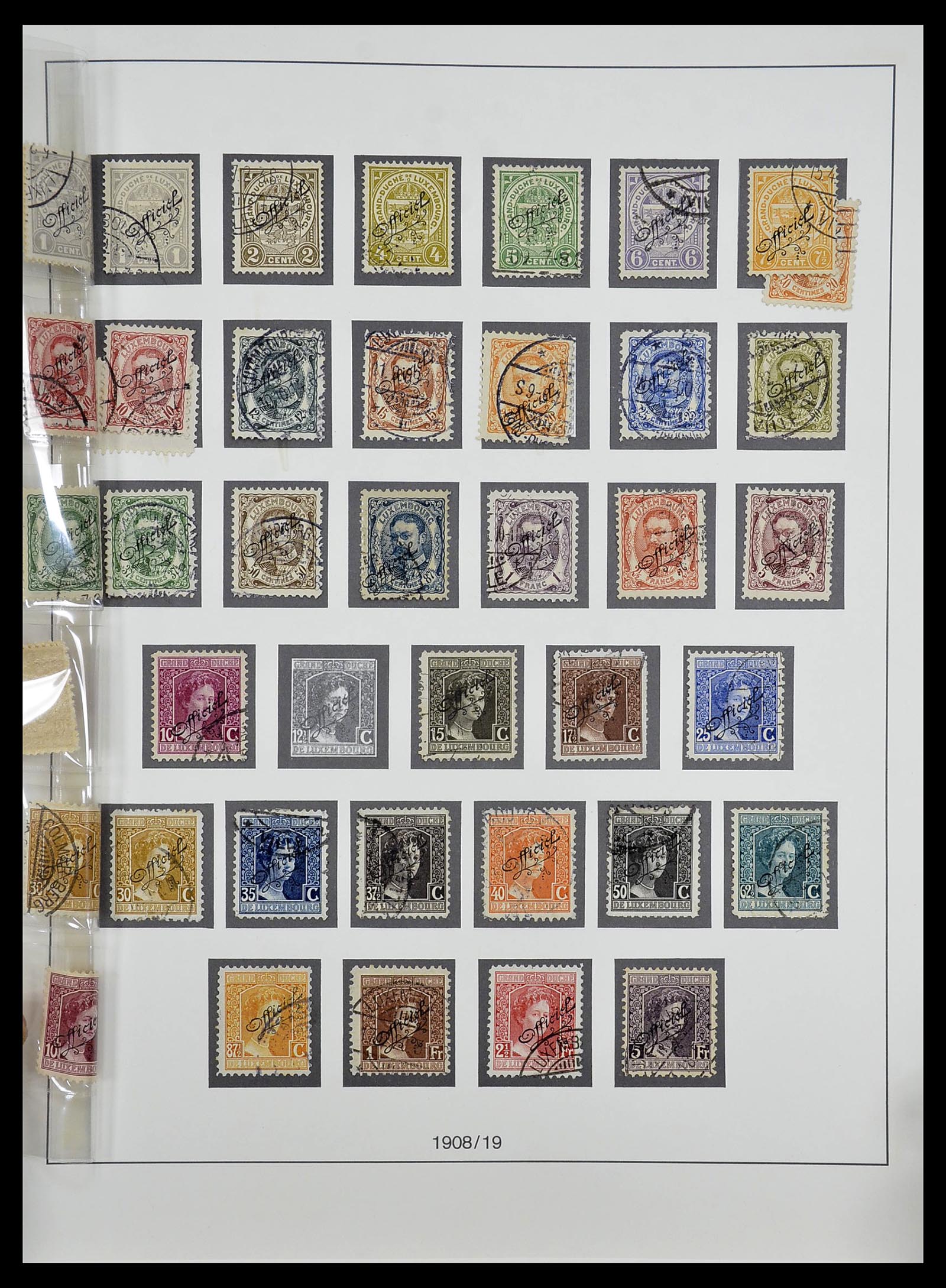 34652 012 - Postzegelverzameling 34652 Luxemburg back of the book 1875-1935.
