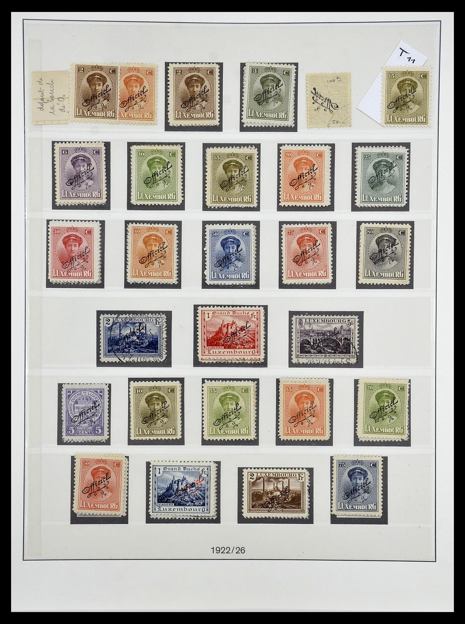 34652 013 - Postzegelverzameling 34652 Luxemburg back of the book 1875-1935.