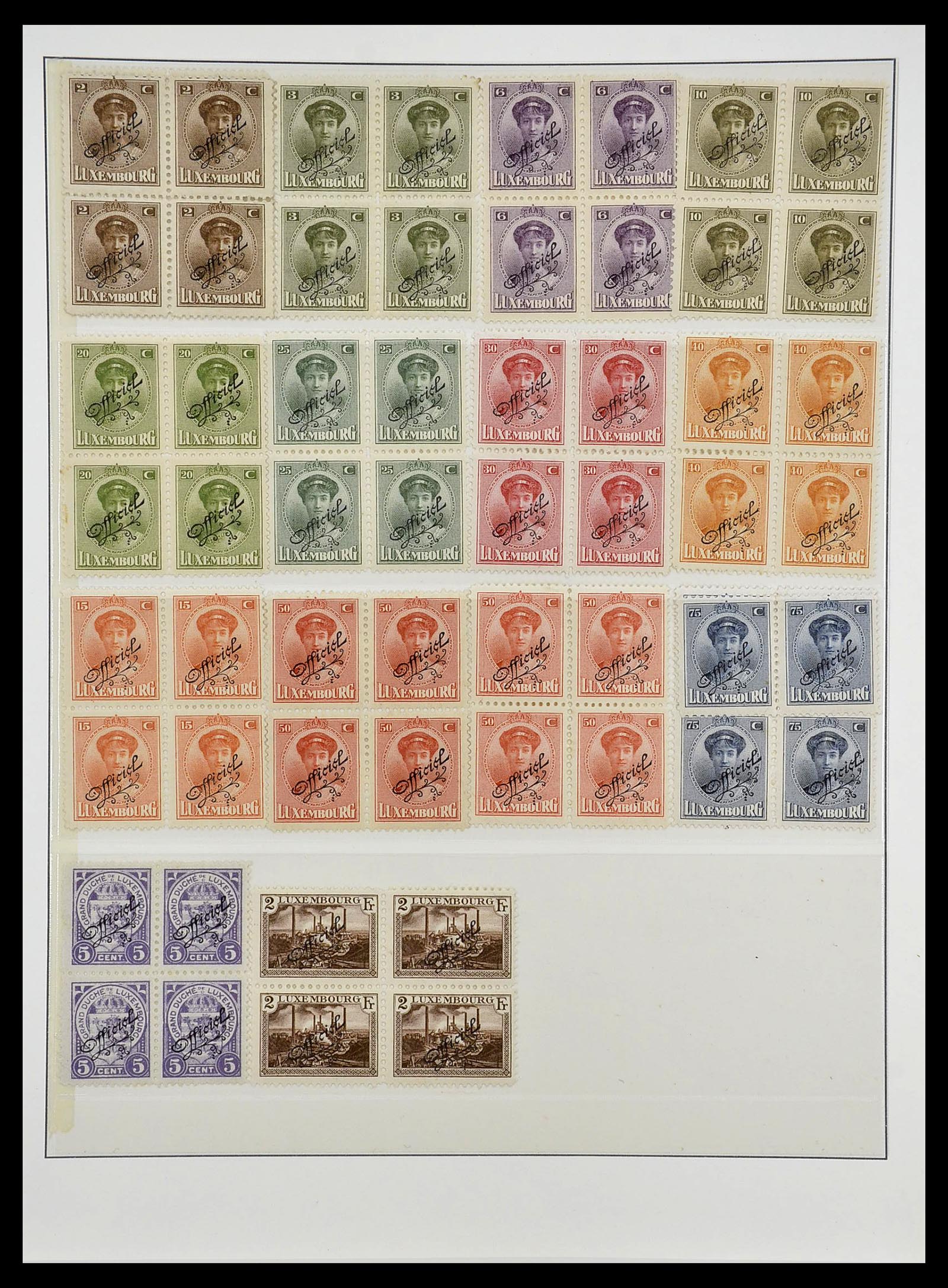 34652 015 - Postzegelverzameling 34652 Luxemburg back of the book 1875-1935.