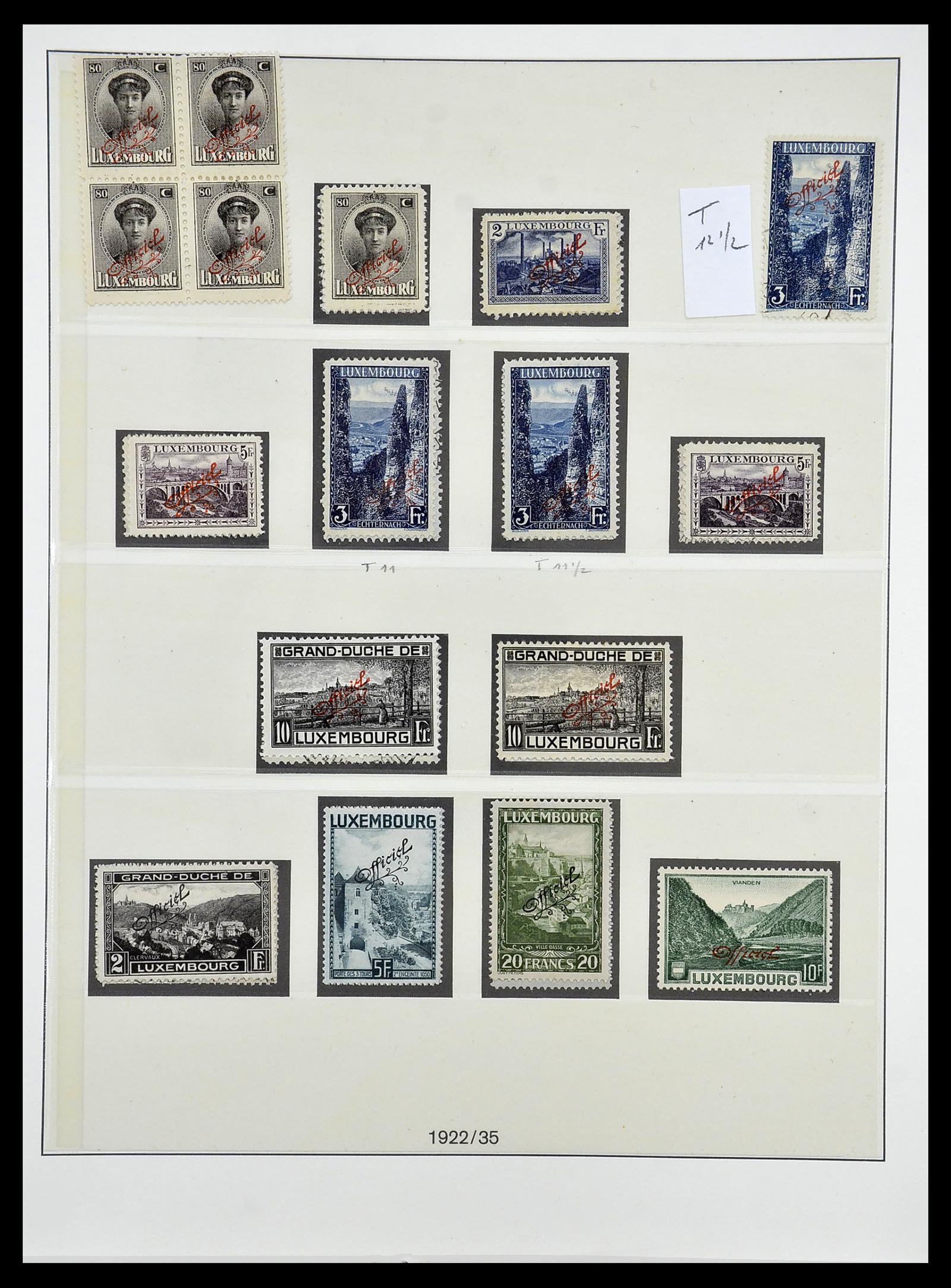 34652 021 - Postzegelverzameling 34652 Luxemburg back of the book 1875-1935.