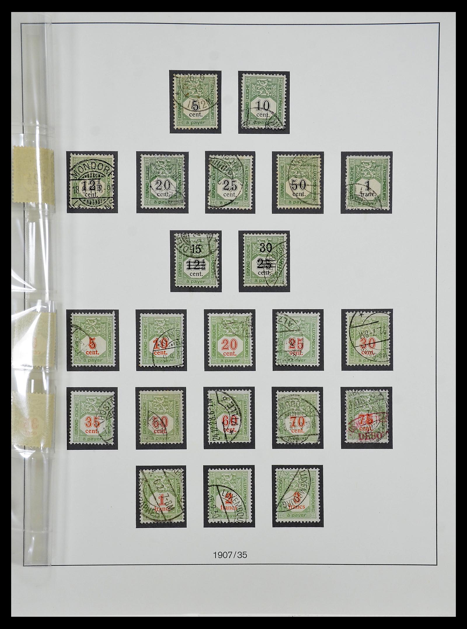 34652 024 - Postzegelverzameling 34652 Luxemburg back of the book 1875-1935.