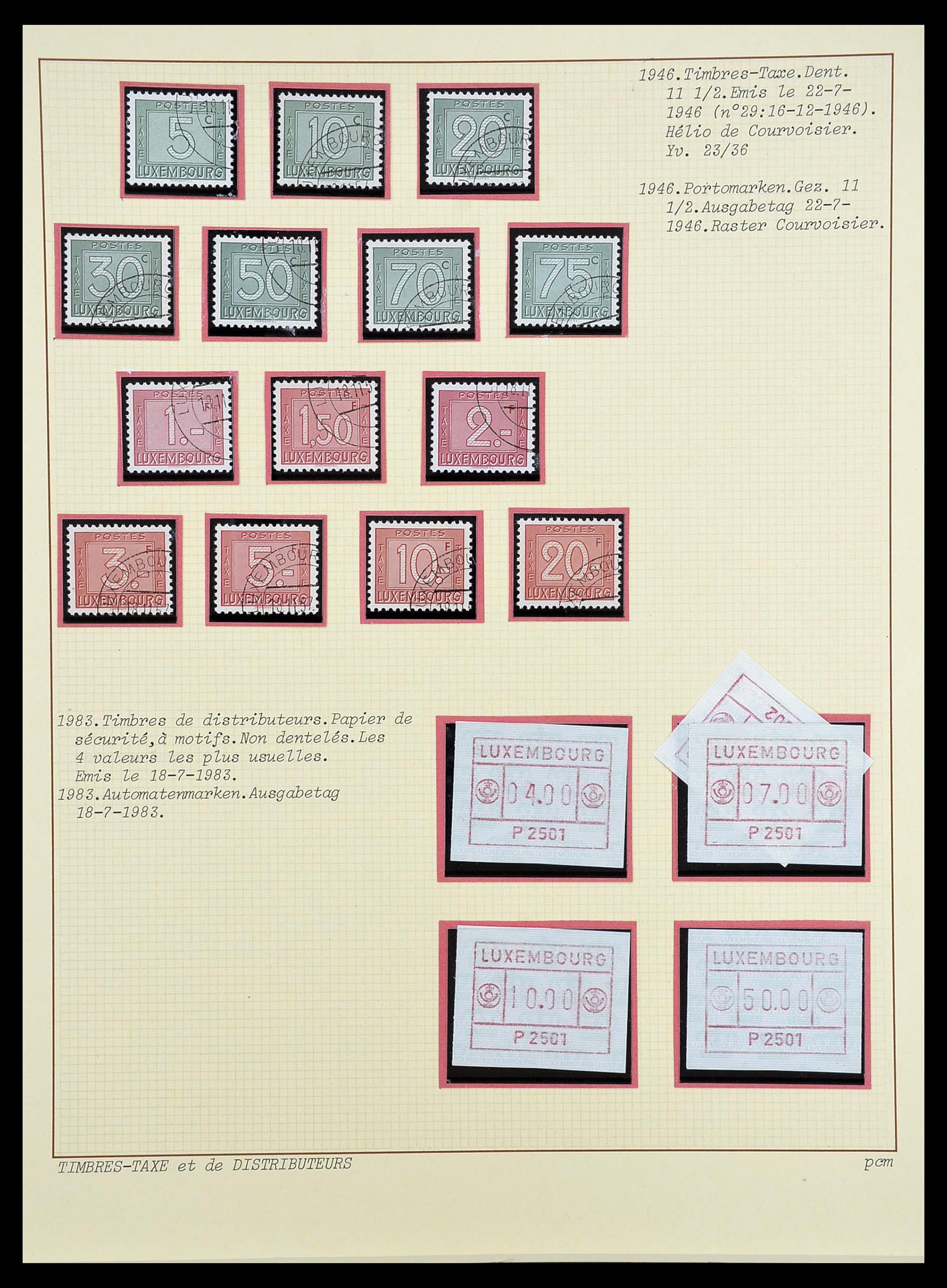 34652 028 - Stamp Collection 34652 Luxembourg back of the book 1875-1935.