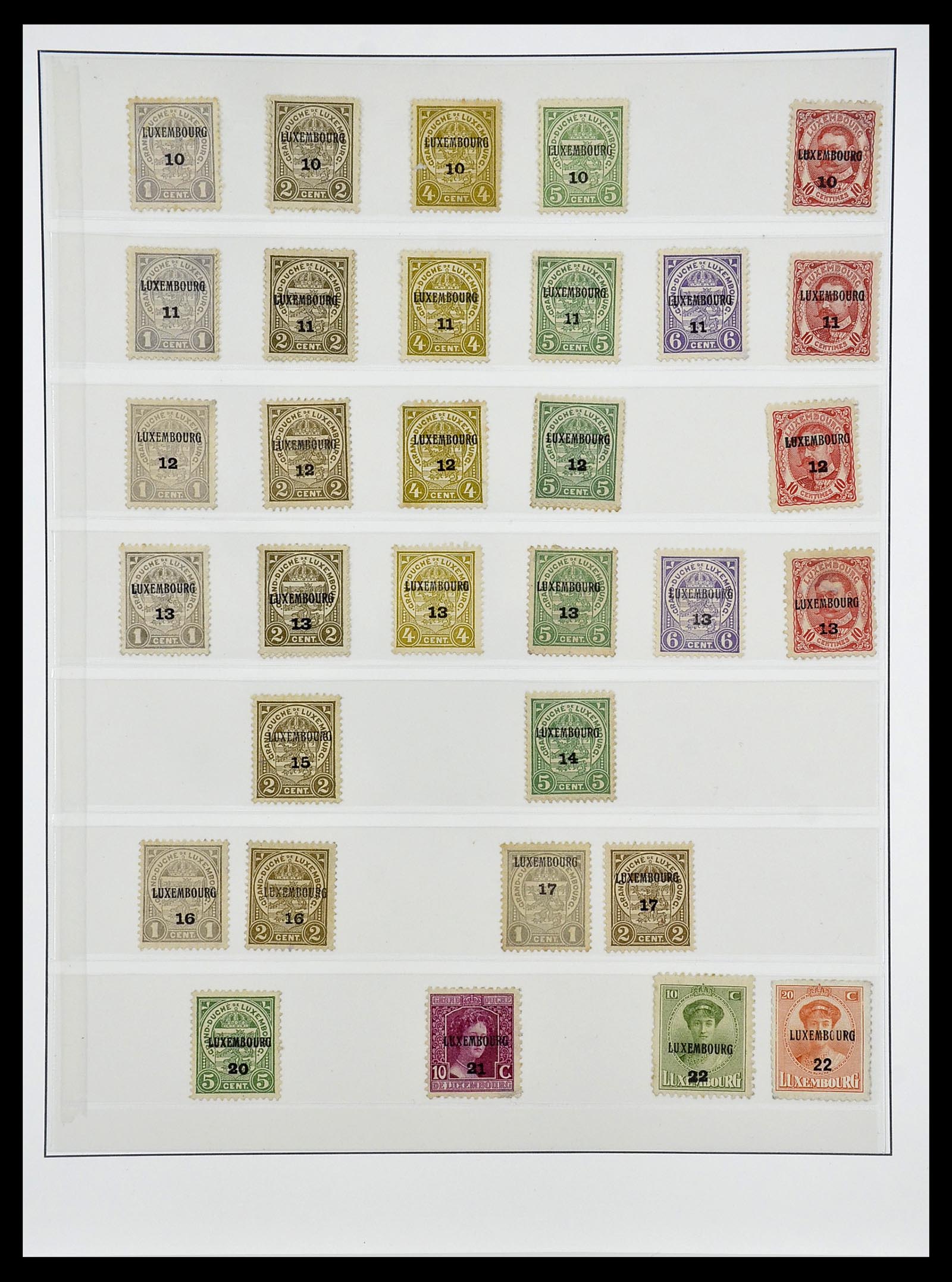 34652 031 - Postzegelverzameling 34652 Luxemburg back of the book 1875-1935.