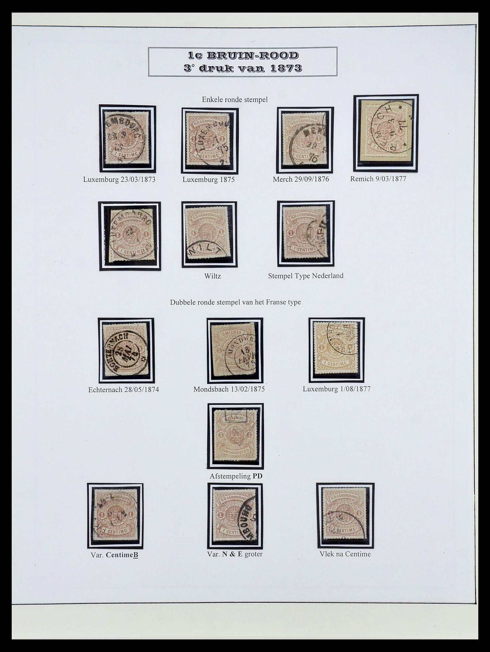 34653 007 - Postzegelverzameling 34653 Luxemburg 1859-1880.
